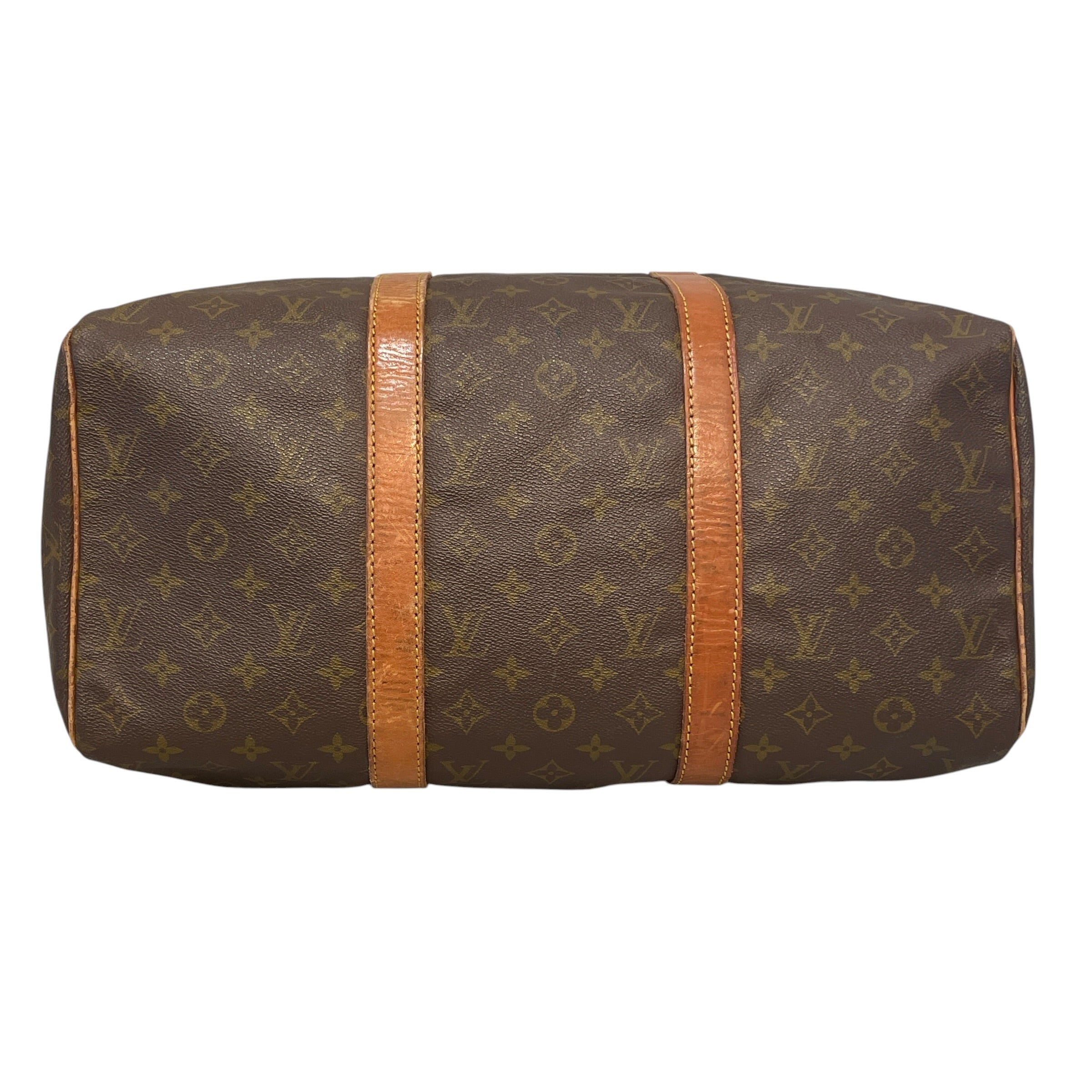LOUIS VUITTON/Bag/Monogram/Leather/BRW/Keepall view 3
