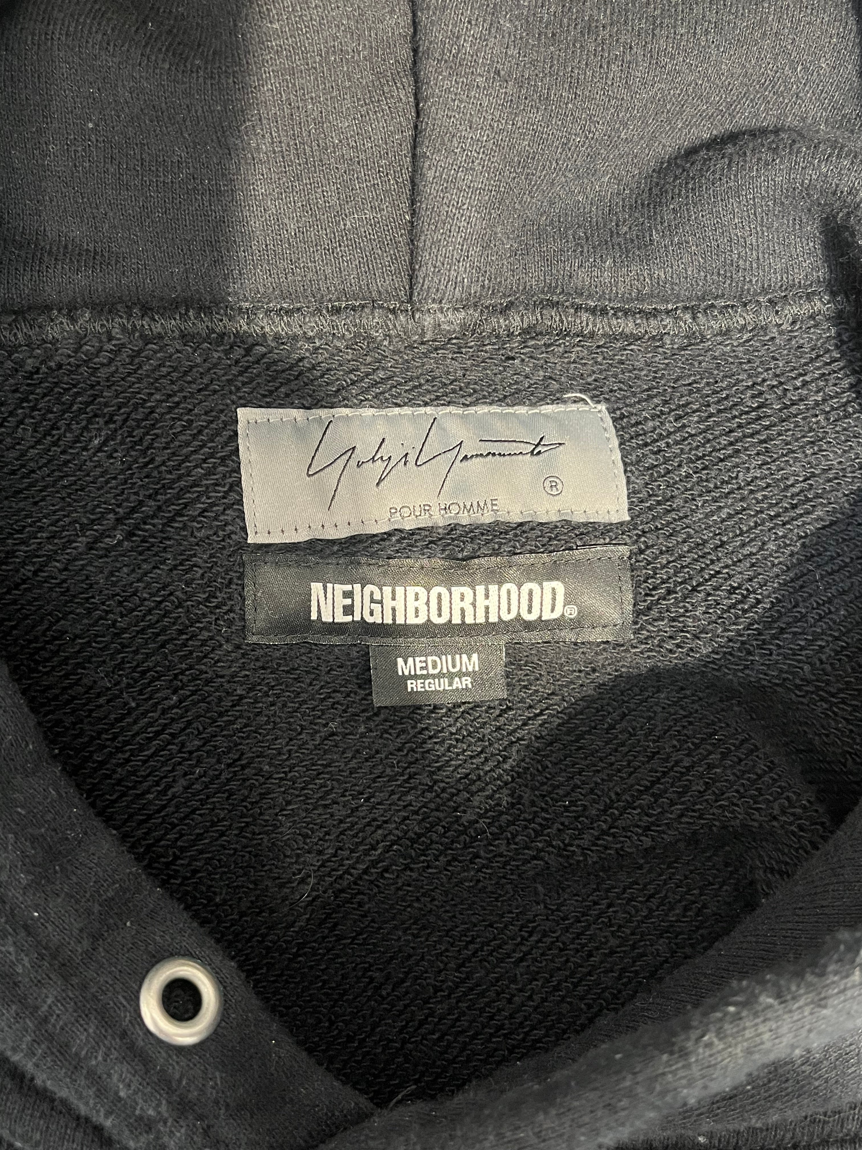 YOHJI YAMAMOTO/NEIGHBORHOOD/Hoodie/M/Cotton/BLK/SPRING/SUMMER view 3