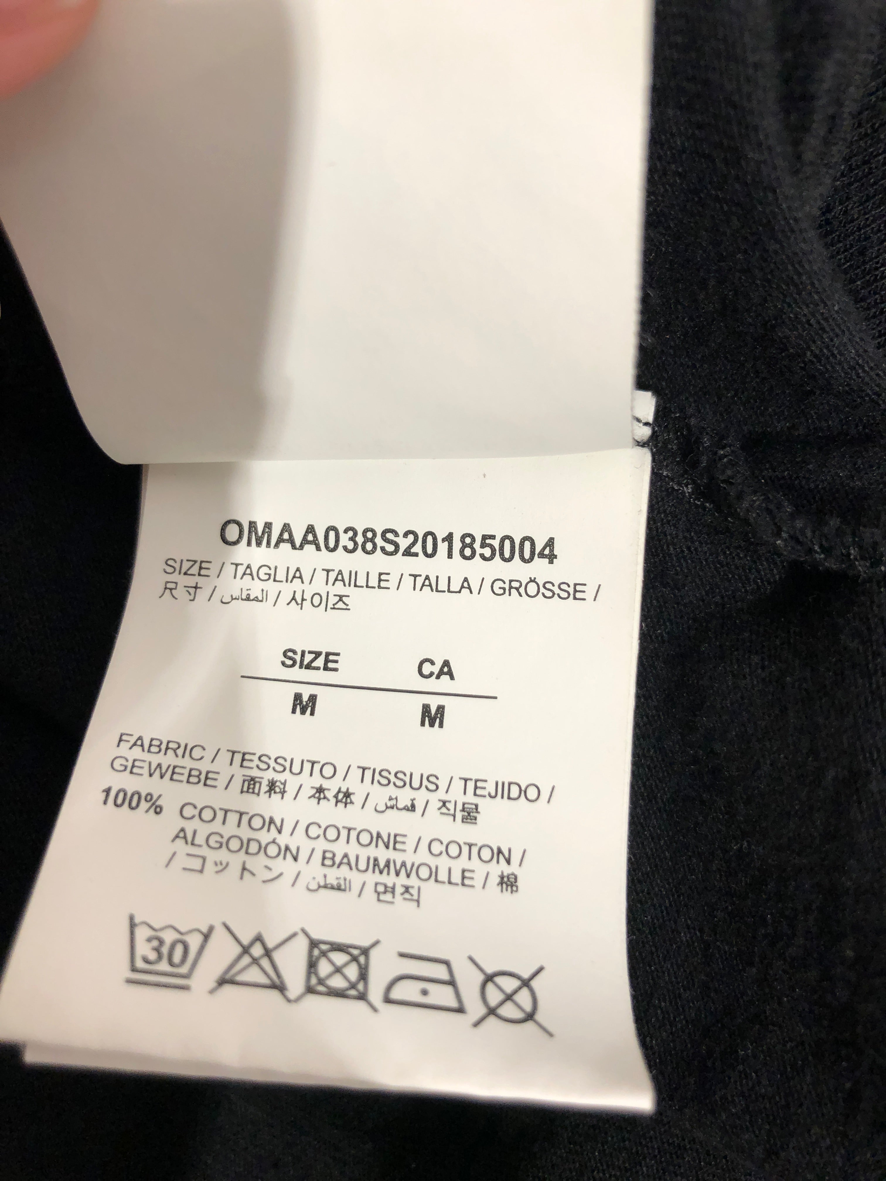 OFF-WHITE/T-Shirt/M/Cotton/BLK/Caravaggio Tee view 6