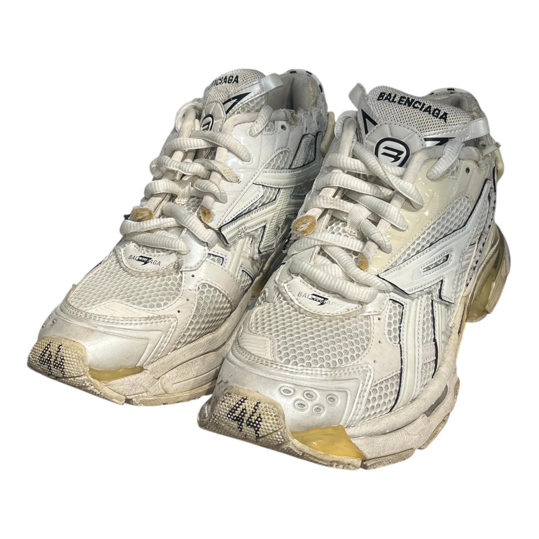 BALENCIAGA/Low-Sneakers/EU 44/Leather/WHT/CHUNKY RUNNER SNEAKER view 3