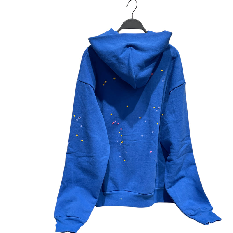 Sp5der/Hoodie/L/Cotton/BLU/Puff Print Logo Hoodie