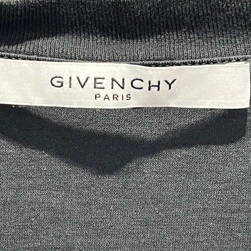 GIVENCHY/T-Shirt/M/Cotton/BLK/GIVENCHY PARIS DISTRESSED SHRT