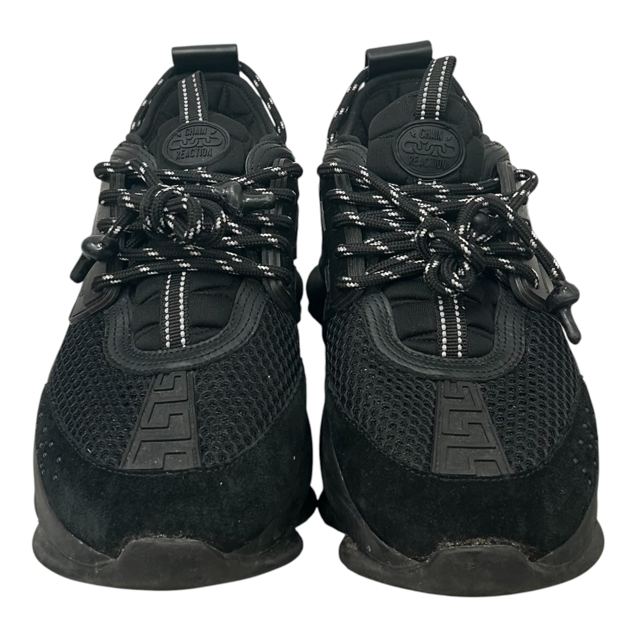 VERSACE/Low-Sneakers/US 8/Cotton/BLK/Chain reaction view 4