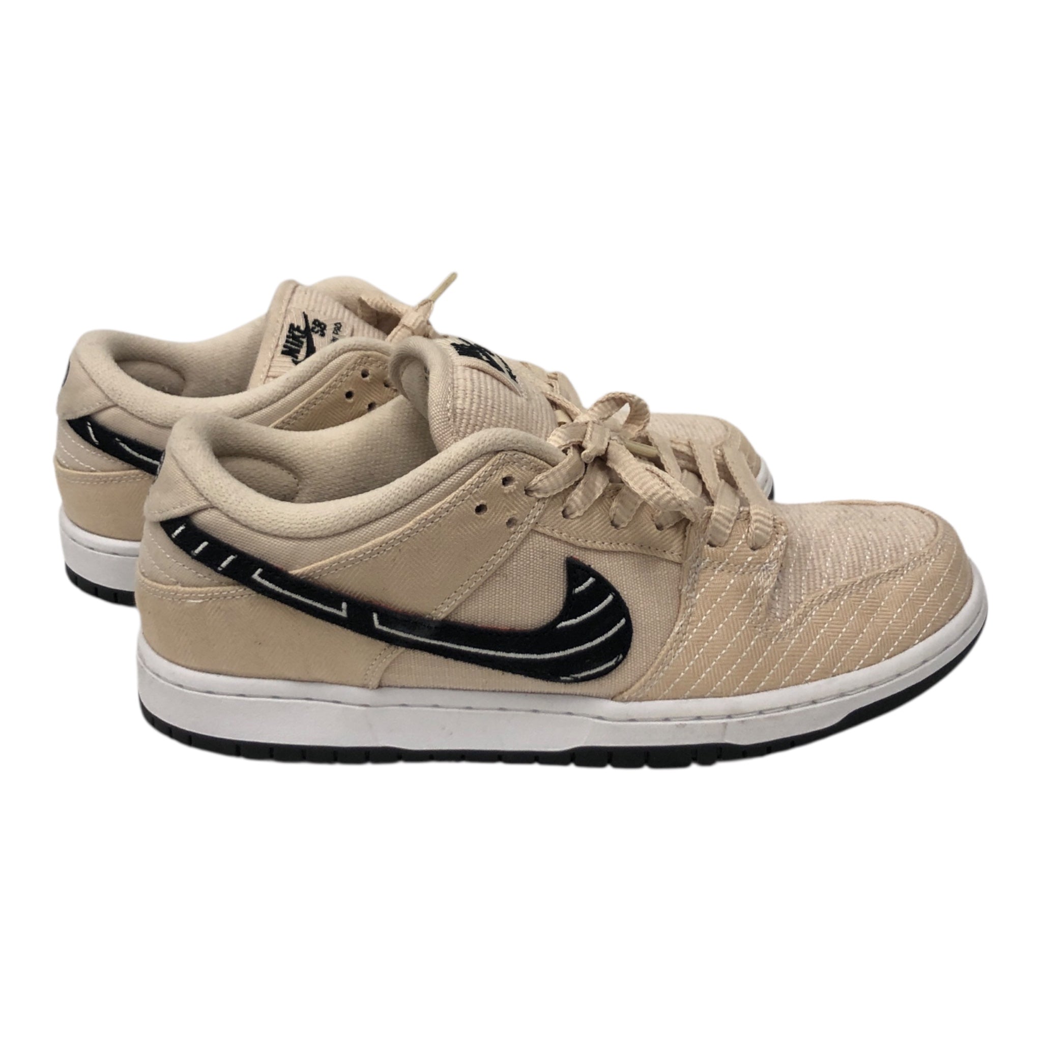 NIKE SB/Low-Sneakers/US 9.5/Cotton/CRM/Albino & Preto Dunk view 2