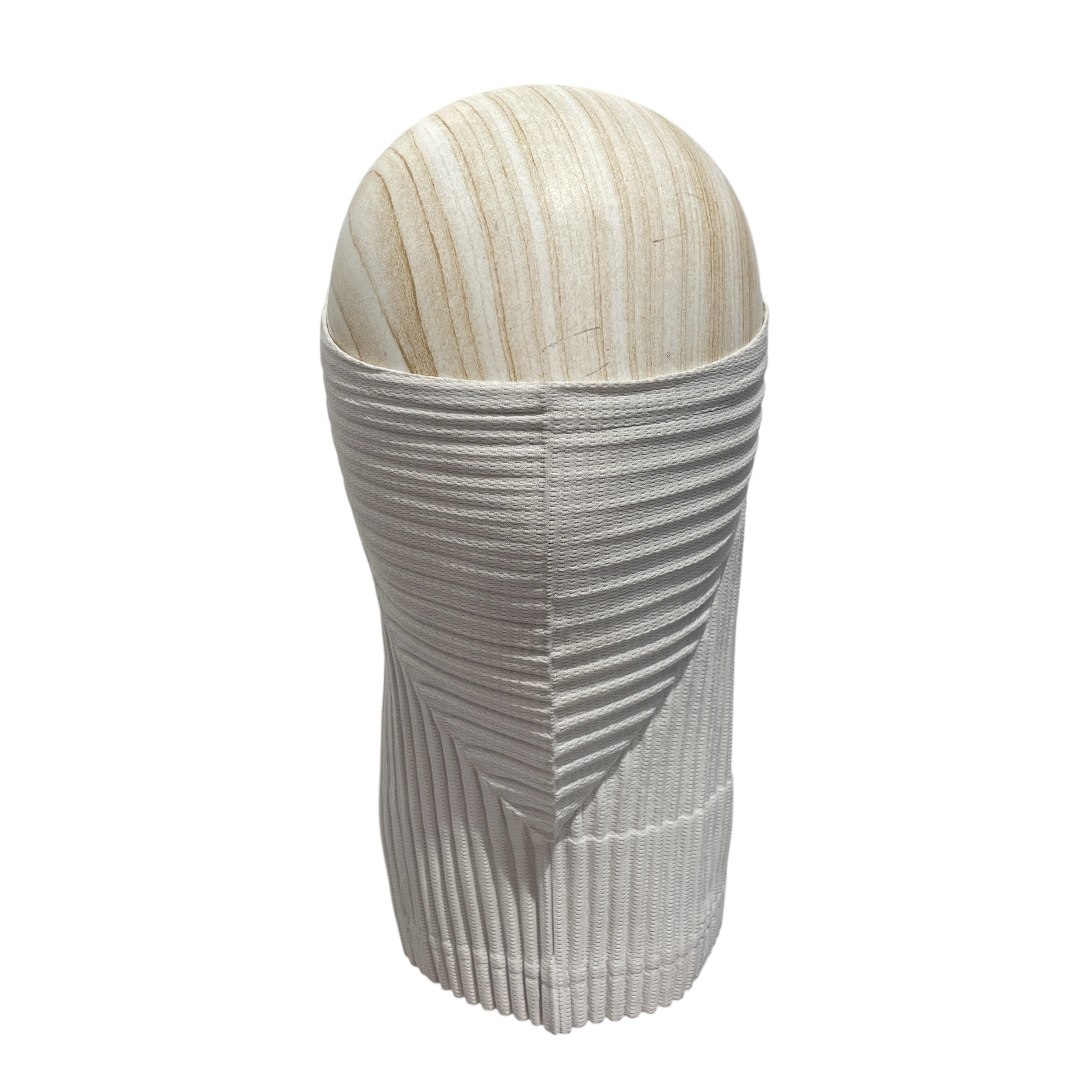 ISSEY MIYAKE/Headwear/OS/CRM/pleated tube face covering view 1