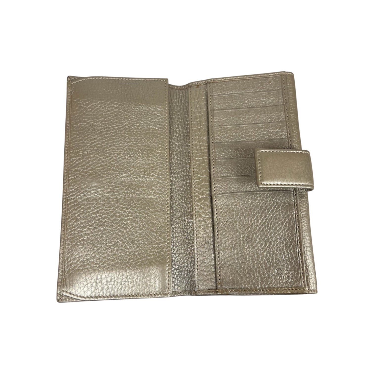 GUCCI/Long Wallet/Leather/SLV/CIRCLE LOCK view 4
