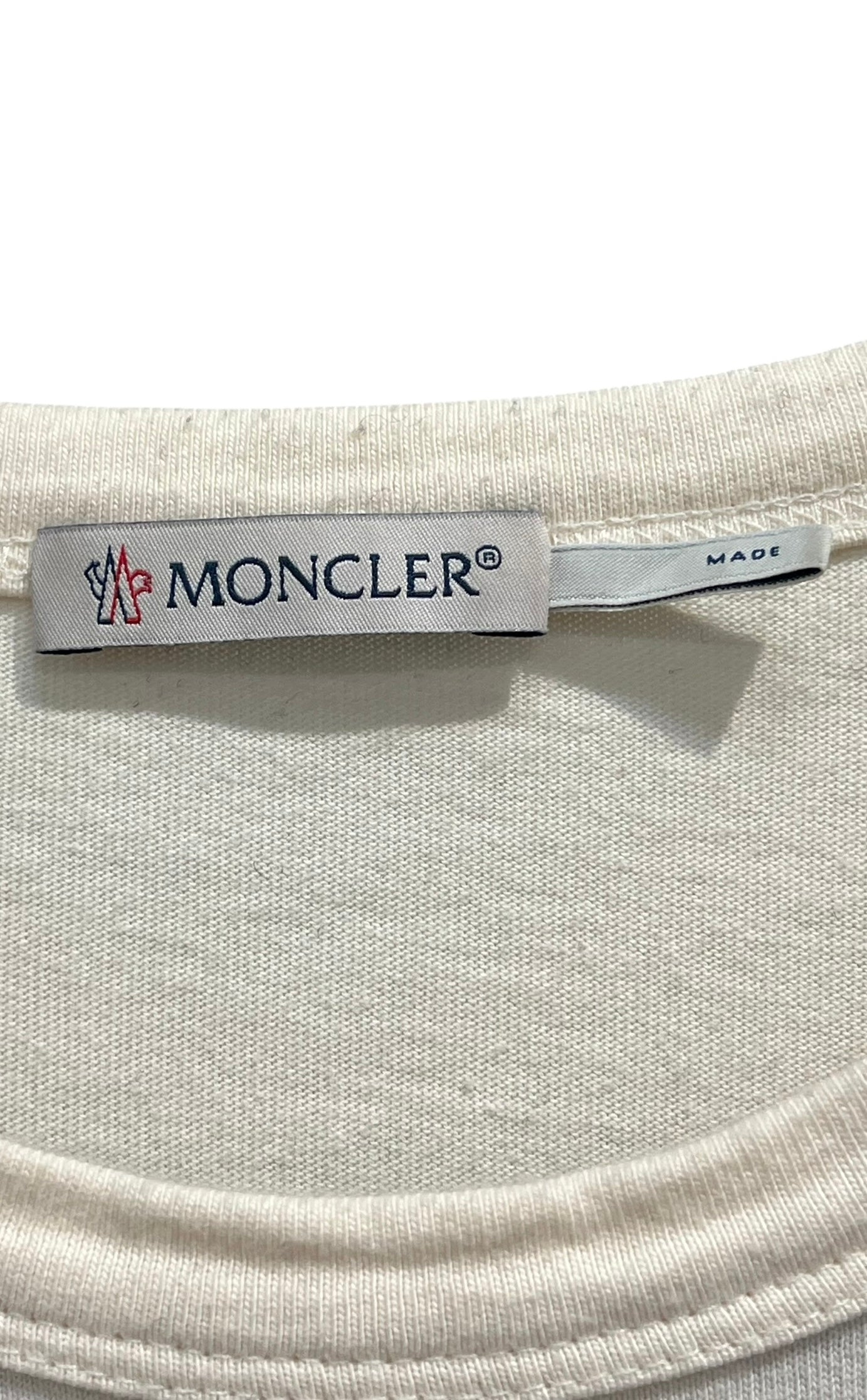MONCLER/T-Shirt/XL/Cotton/CRM/keep warm view 3