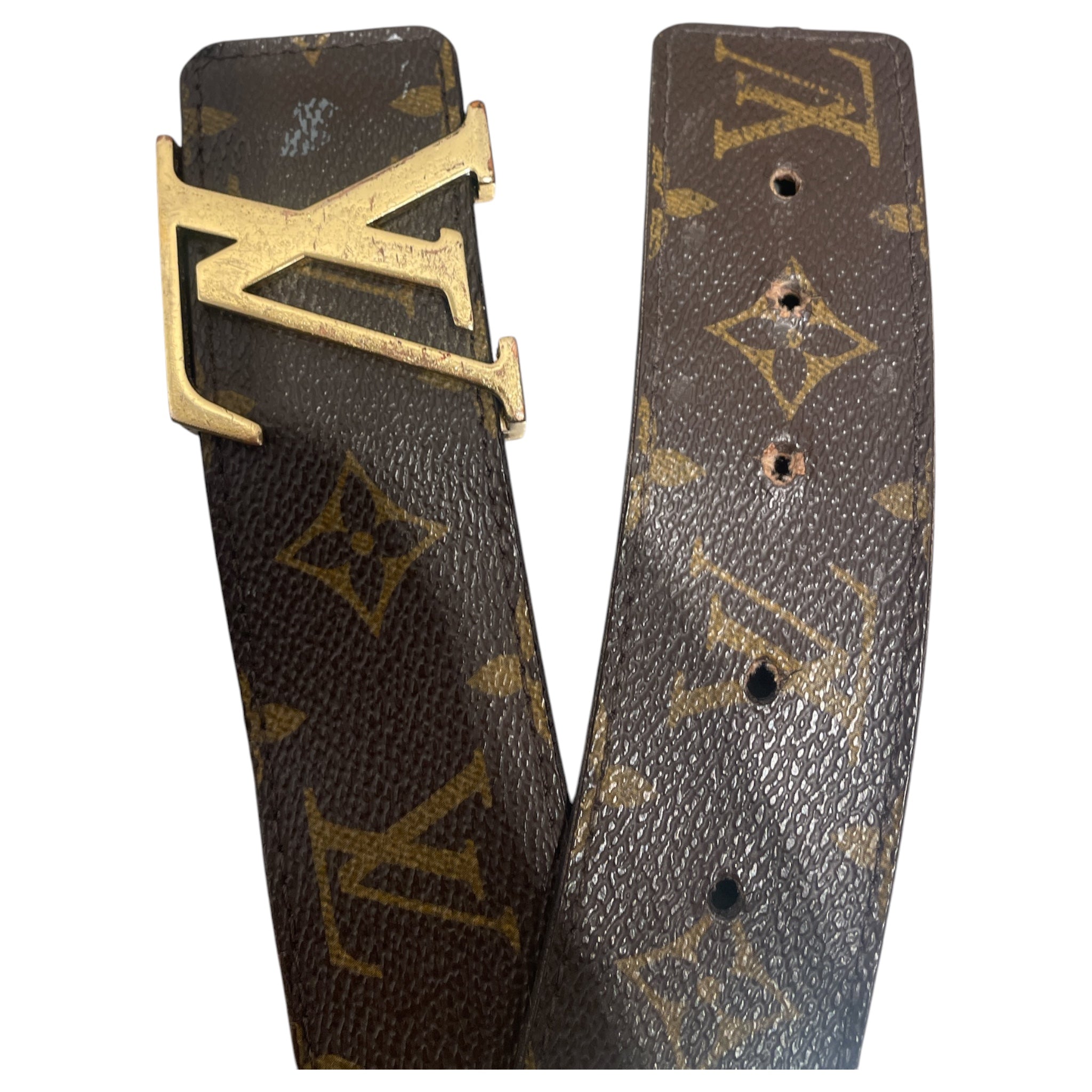 LOUIS VUITTON/Belt/Monogram/Leather/BRW/M's/ view 2