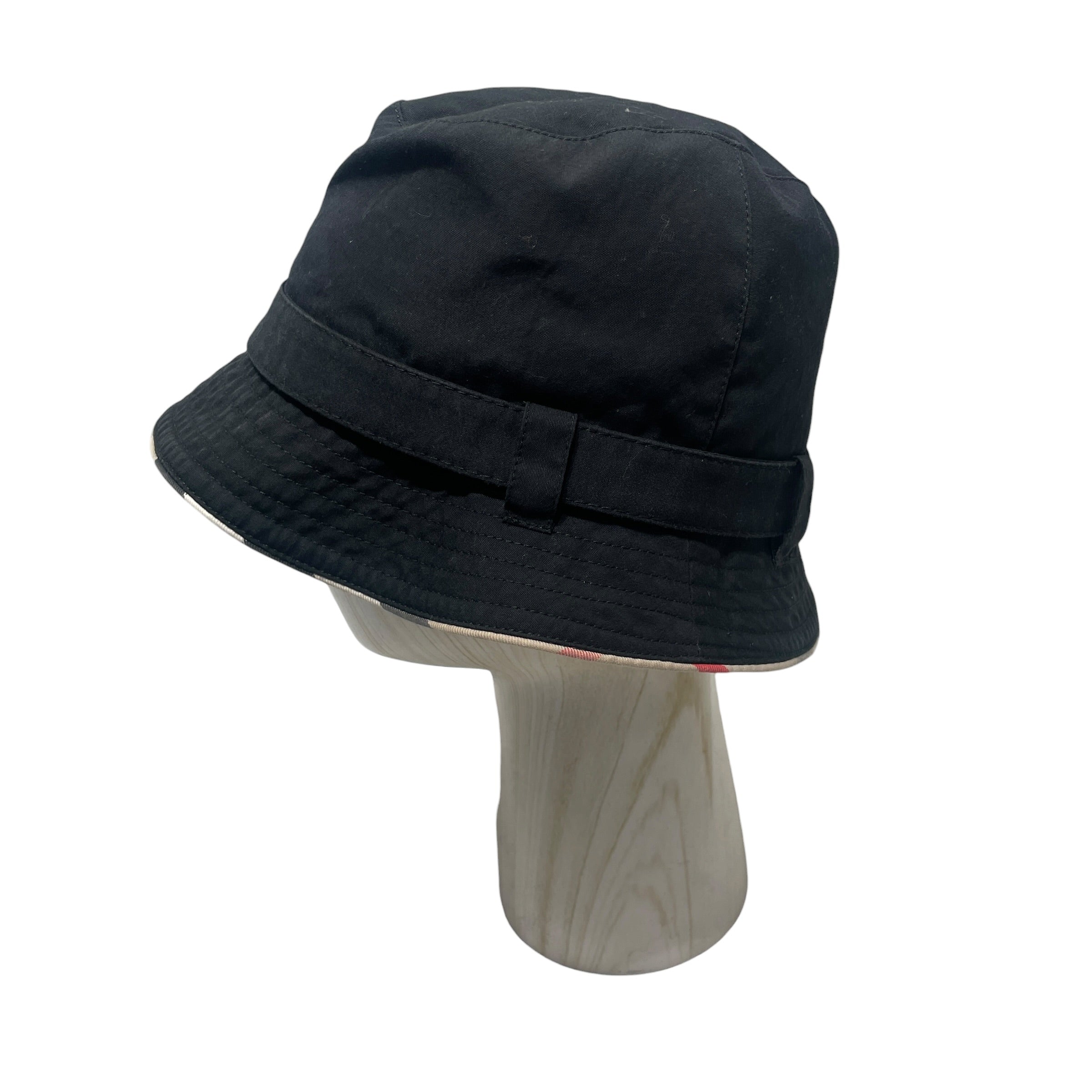 BURBERRY LONDON/Bucket Hat/Cotton/BLK/L's/ view 3