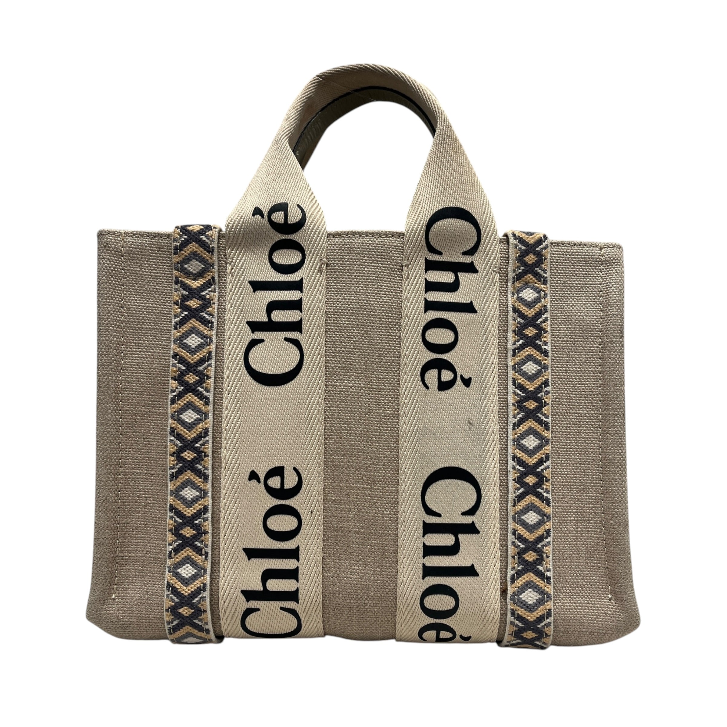 Chloe/Tote Bag/BEG/CANVAS WOODY TOTE W/STRAP view 2