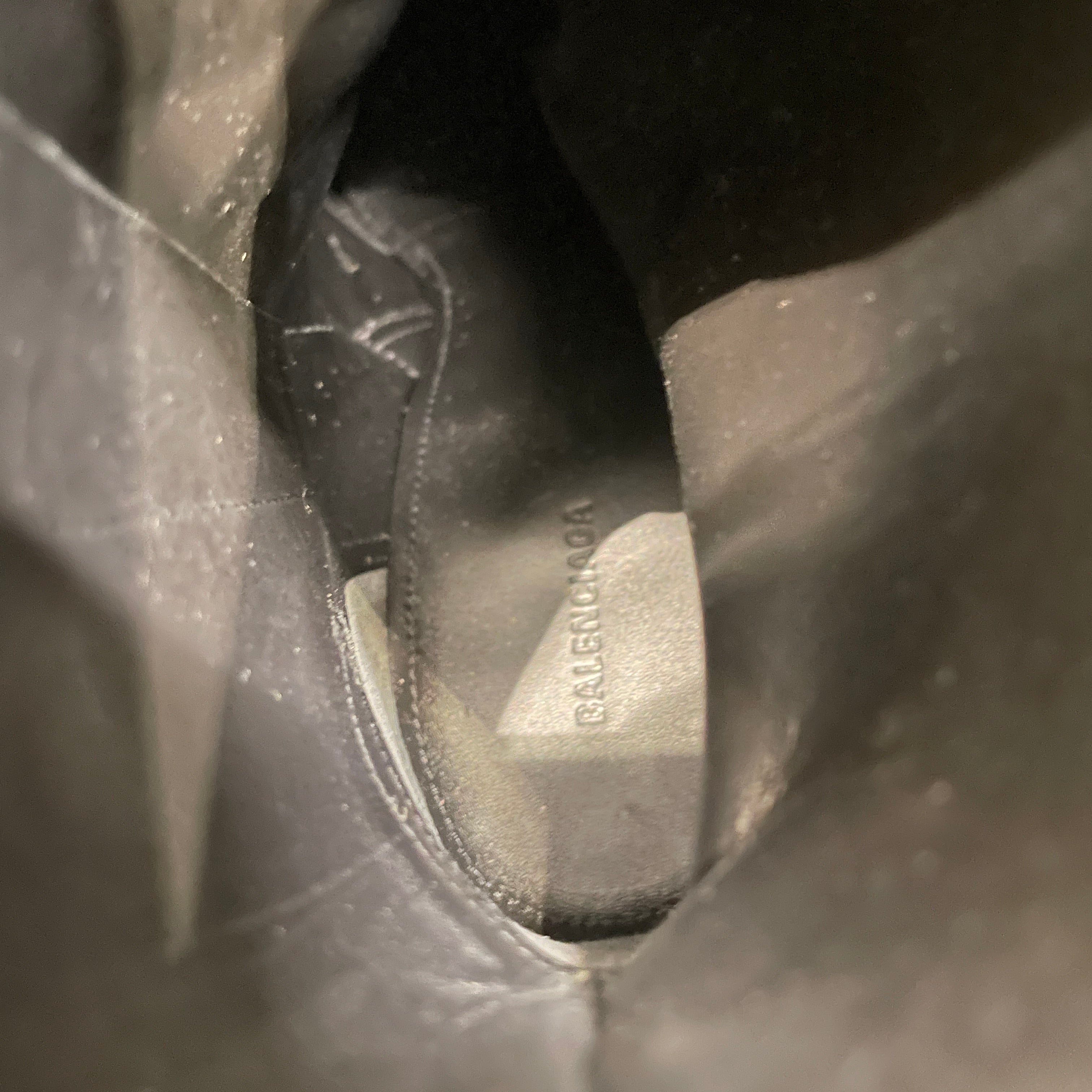 BALENCIAGA/Heels/EU 35.5/Leather/SLV/METALLIC SILVER SIDE ZIP view 6