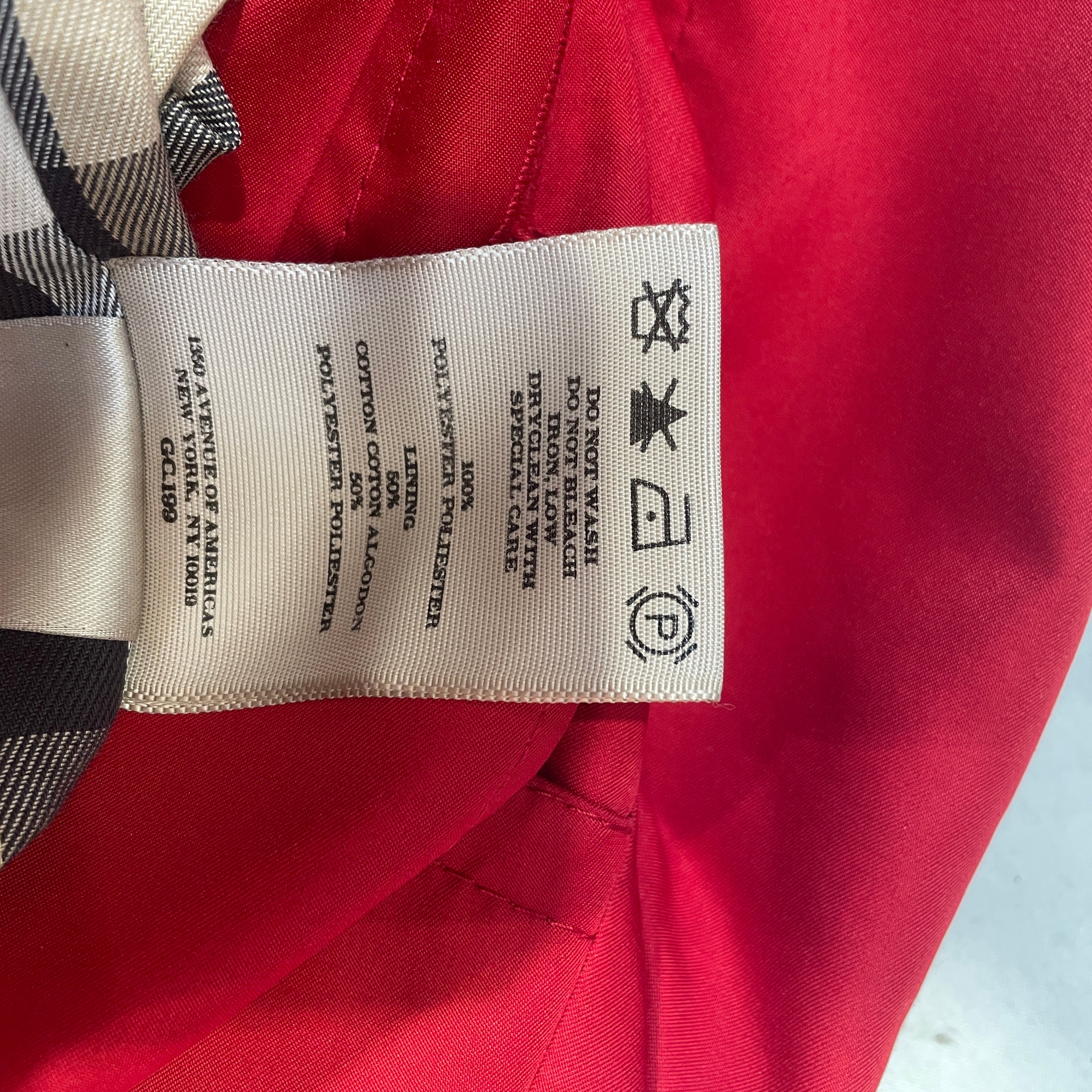 BURBERRY LONDON/Trench Coat/Nylon/RED/BLACK BUTTONS view 5