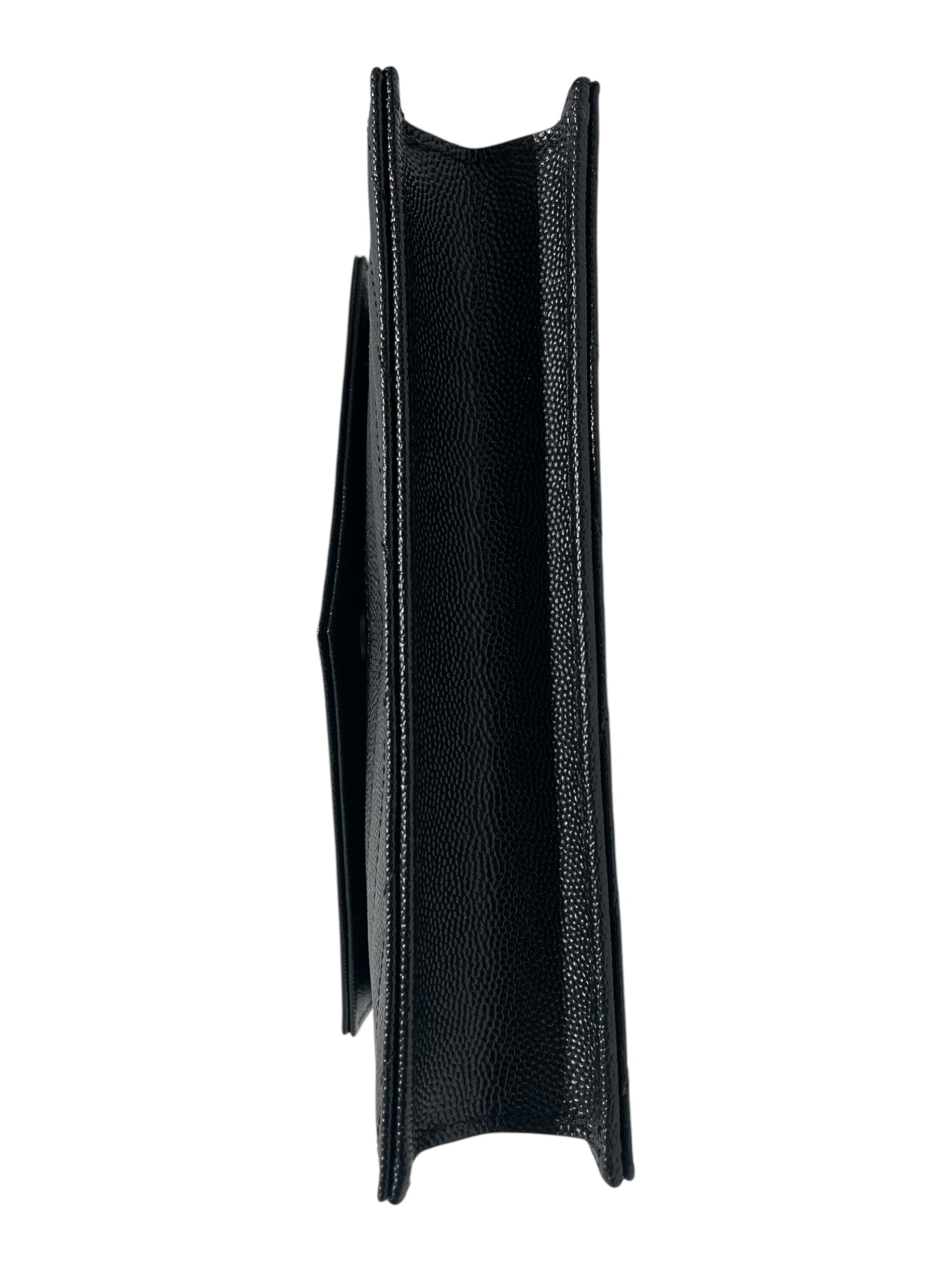 SAINT LAURENT/Cross Body Bag/Leather/BLK/Quilted Envelope Chain Bag view 3
