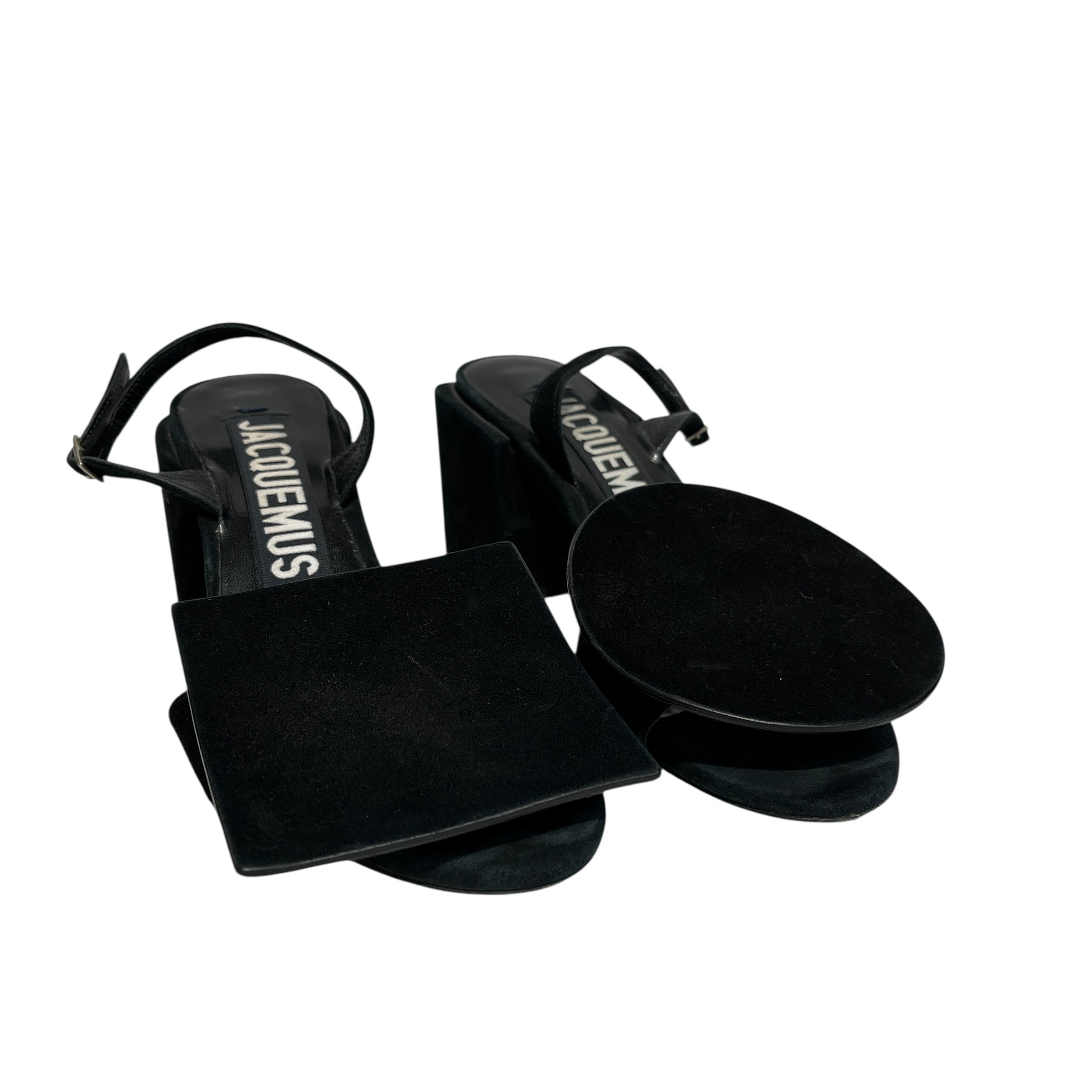 JACQUEMUS/Heels/EU 37/BLK/Square and circle detail view 1