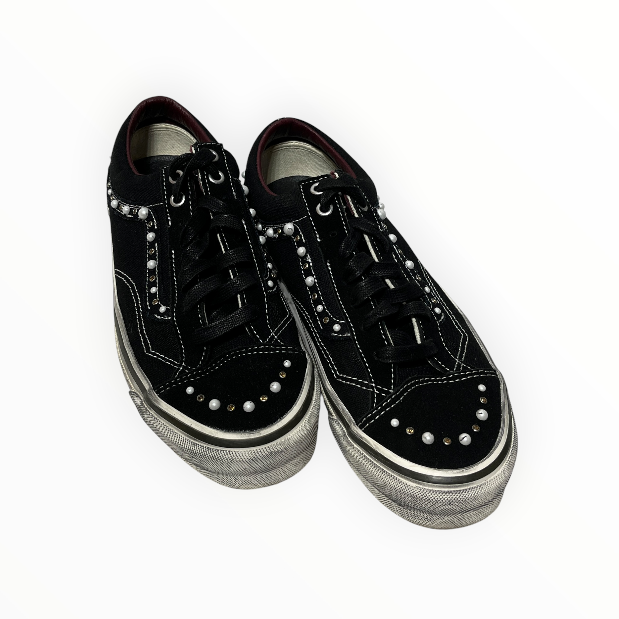 VANS/Low-Sneakers/US 9.5/BLK/OTW PEARLIZED view 1