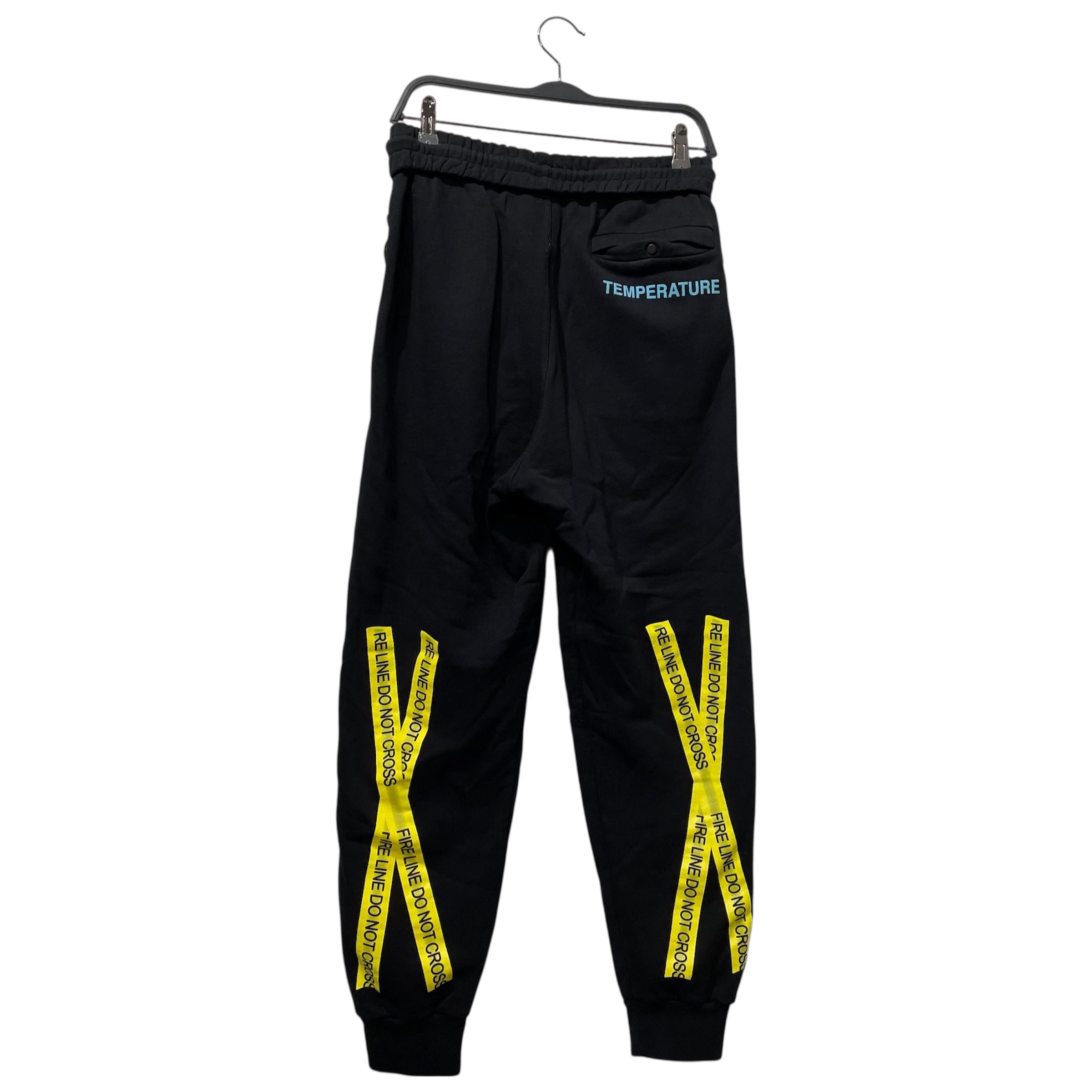 OFF-WHITE/Pants/XS/Cotton/BLK/Graphic/YLW TAPE SWEATPANTS view 2