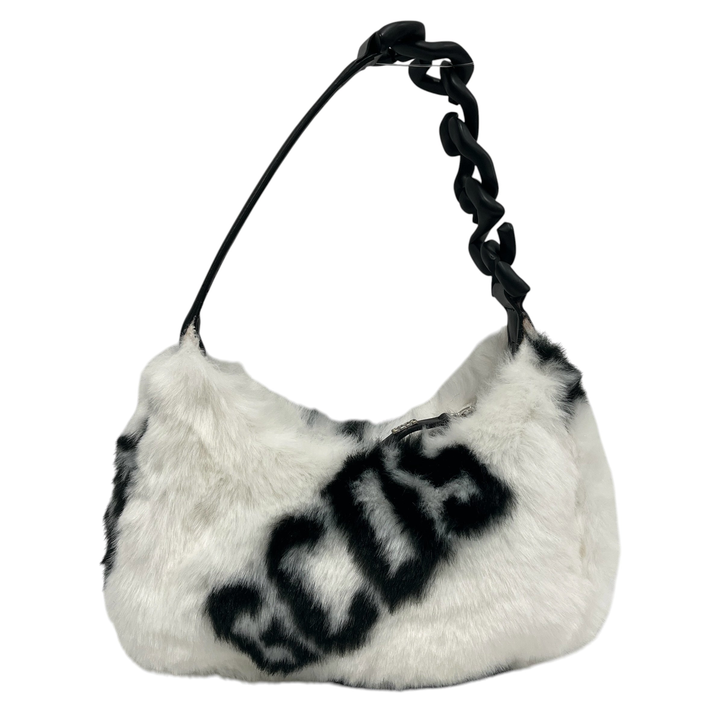 GCDS/Hand Bag/Graphic/Fake Fur/WHT/ view 2