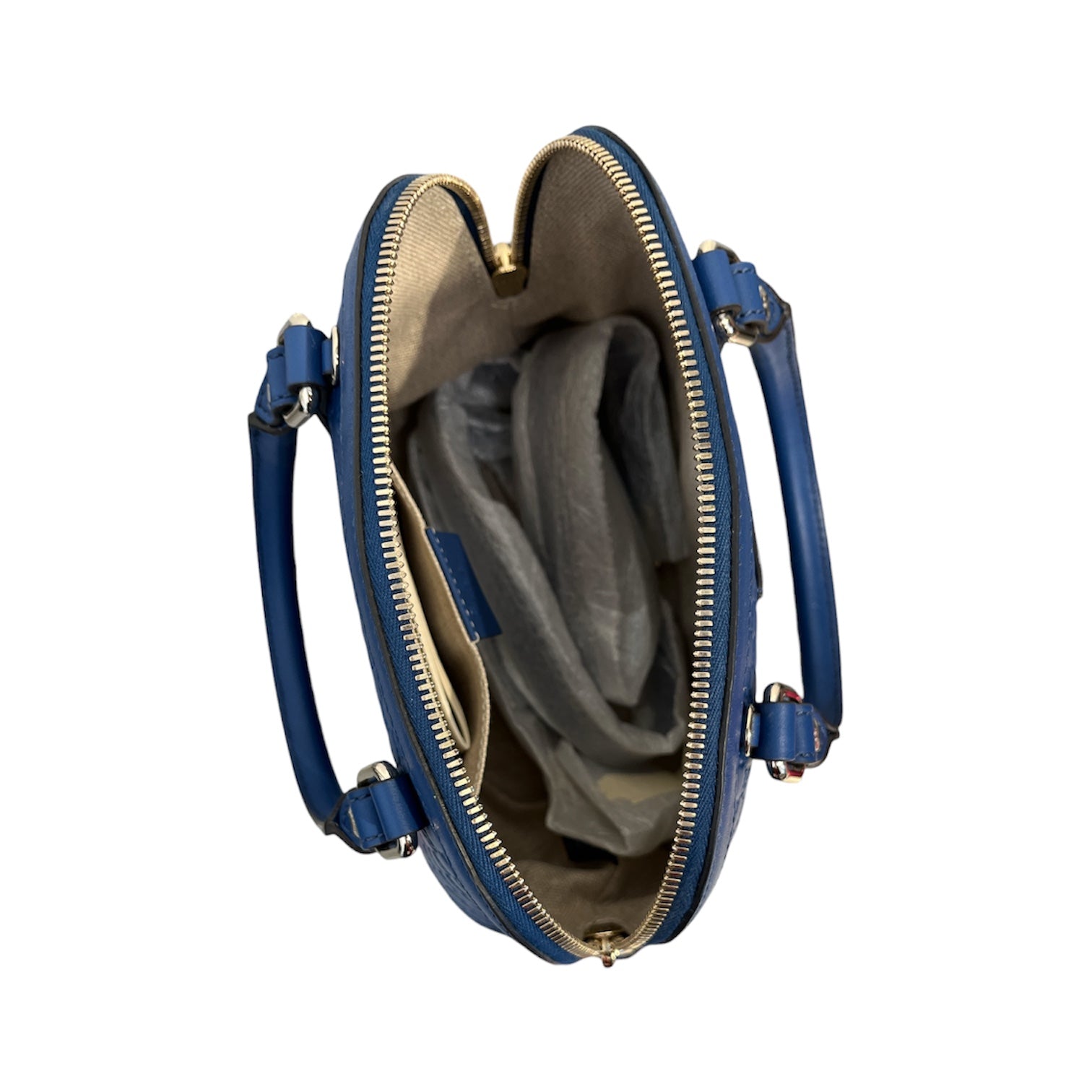 GUCCI/Hand Bag/Leather/BLU/microguccissima dome bag view 5