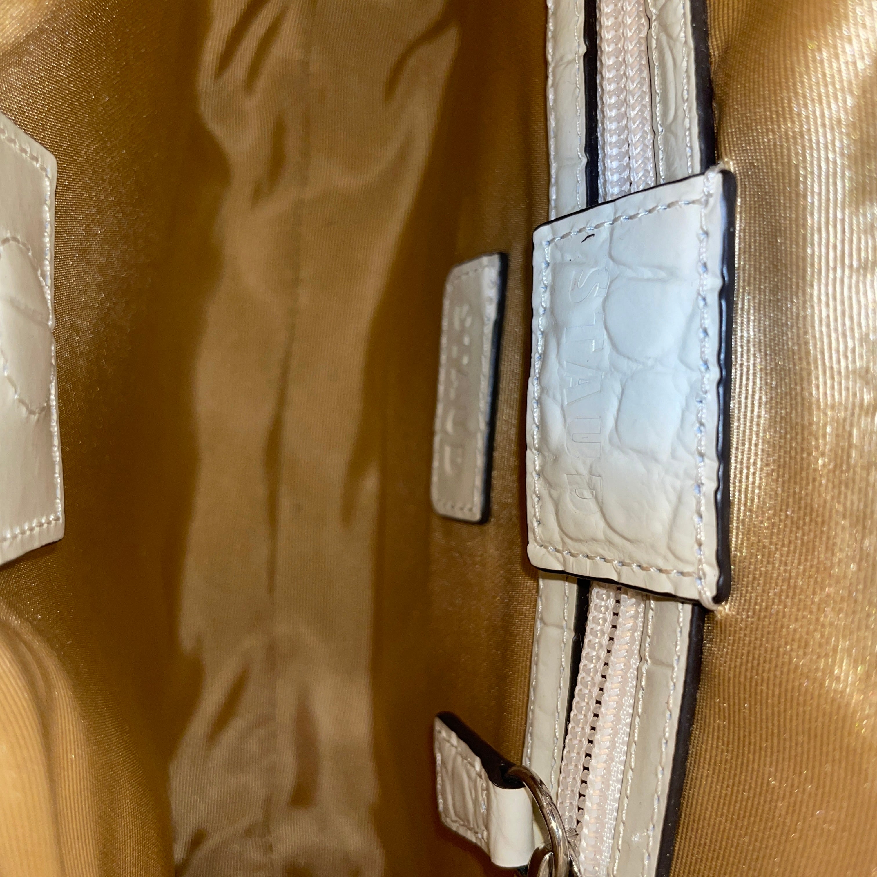 STAUD/Hand Bag/Leather/CRM/croc embossed view 3
