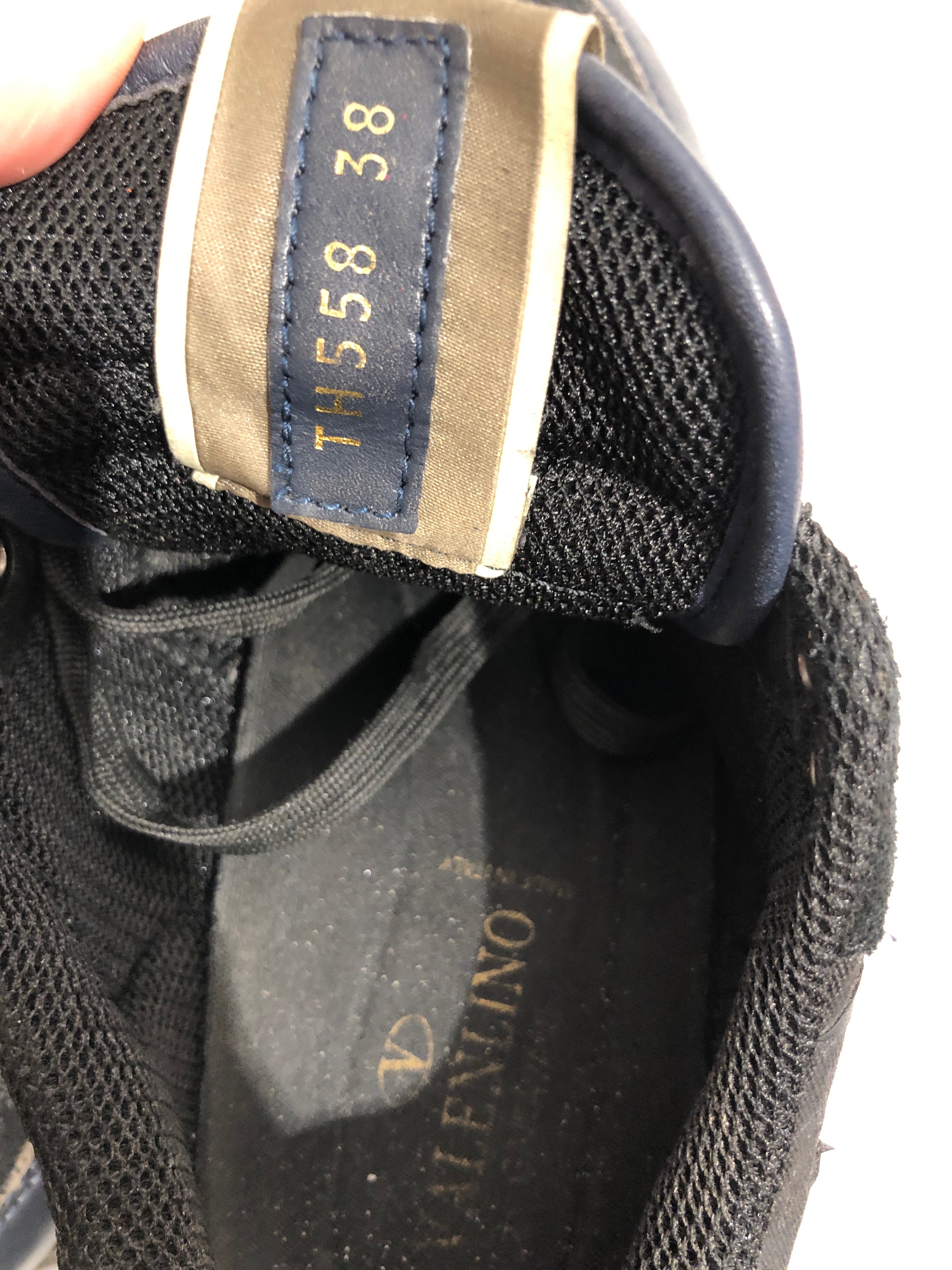 VALENTINO/Low-Sneakers/US 7/Suede/BLK/ view 4