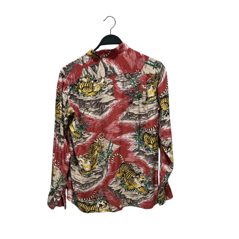 HYSTERIC GLAMOUR/LS Shirt/Cotton/MLT/All Over Print/tigers shell button