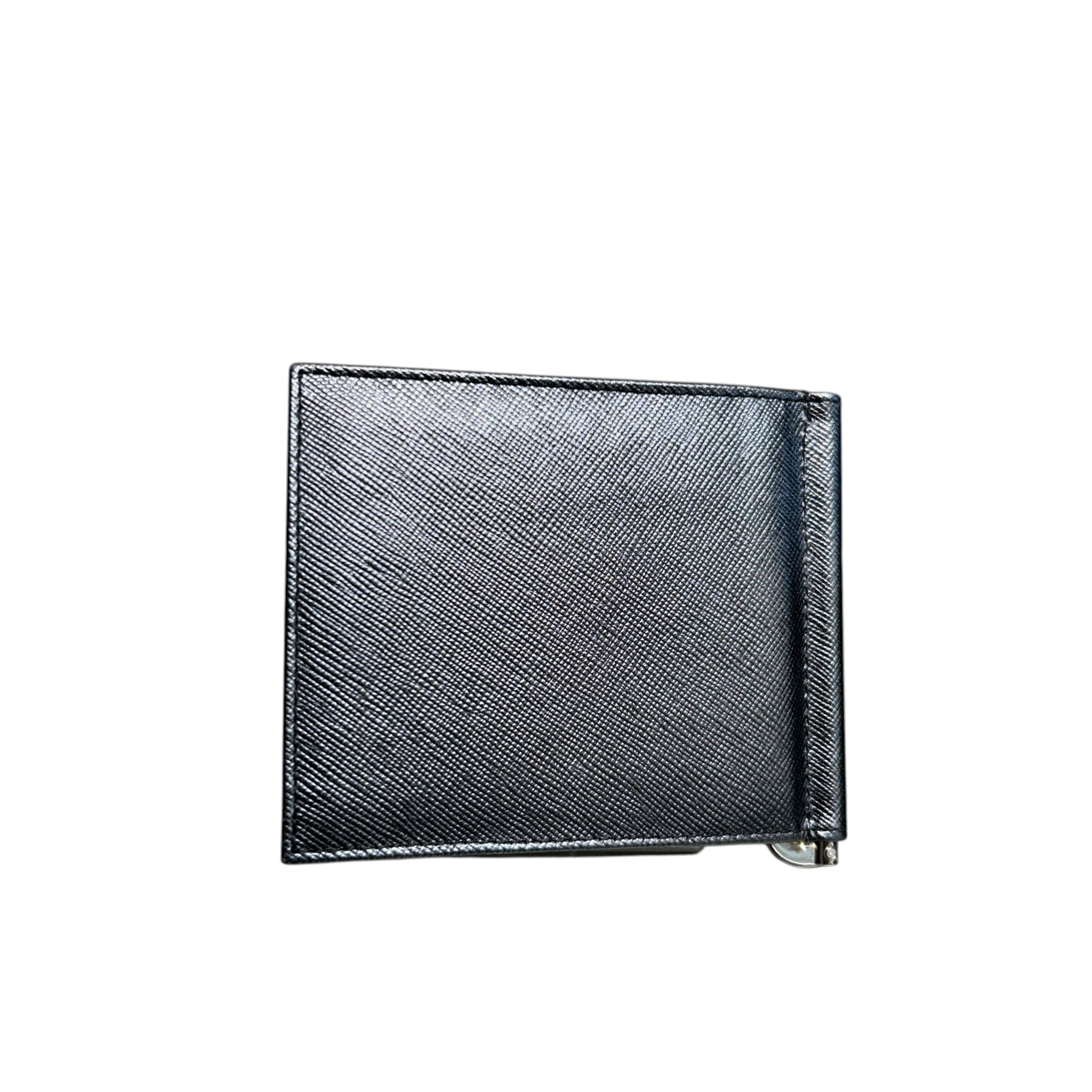 PRADA/Wallet/Leather/BLK/L's/Saffiano Money Clip Wallet view 2