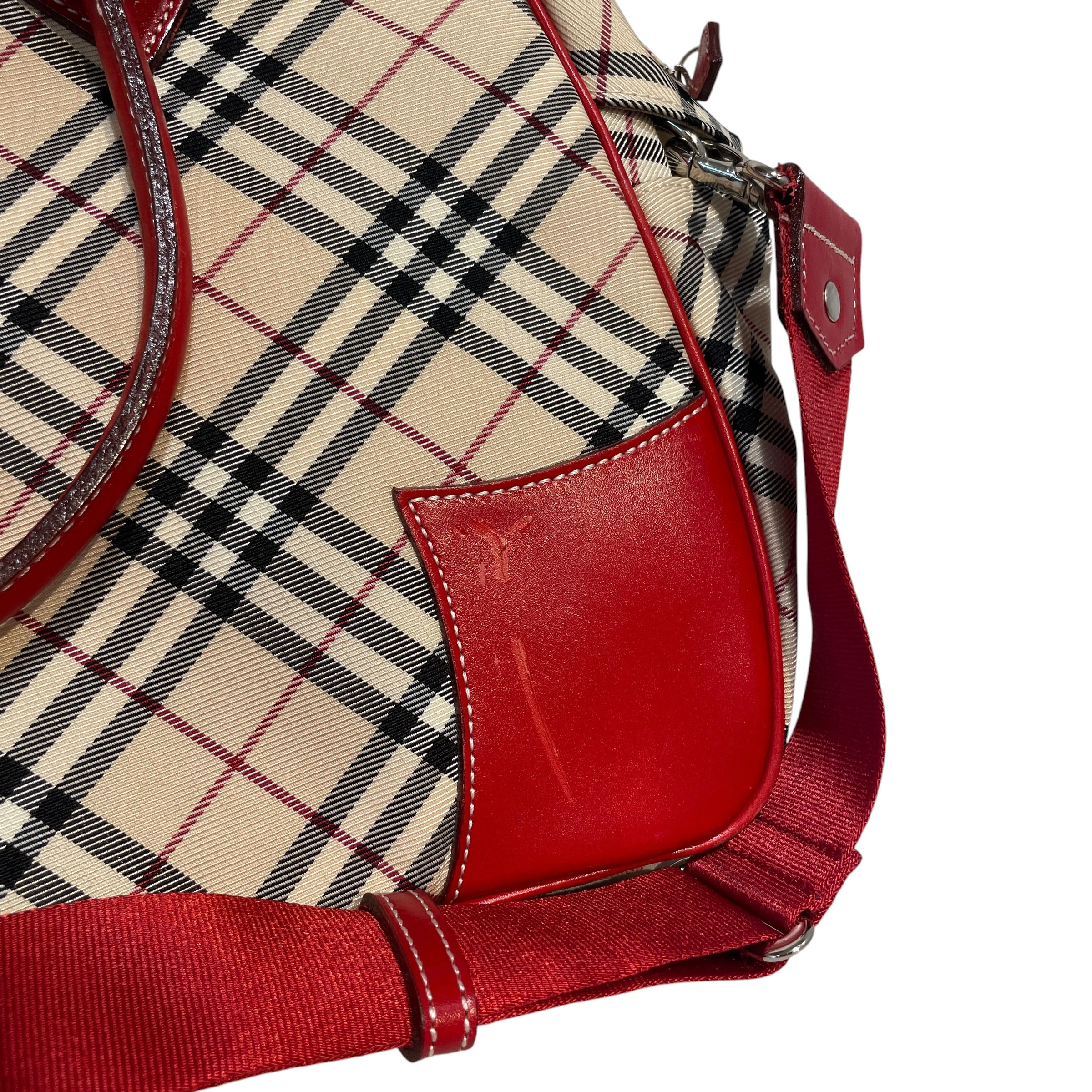 BURBERRY BLUE LABEL/Luggage/Monogram/Cotton/BEG/Large Nova Check Bag view 4
