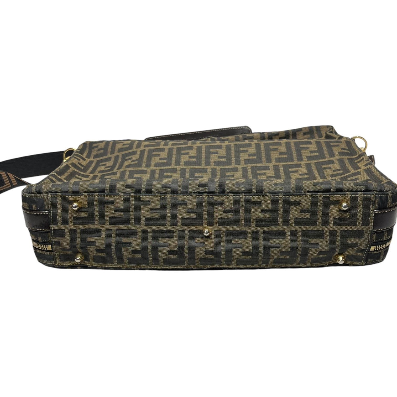 FENDI/Cross Body Bag/Monogram/Cotton/BRW/Zucca Monogram Messenger Bag view 6