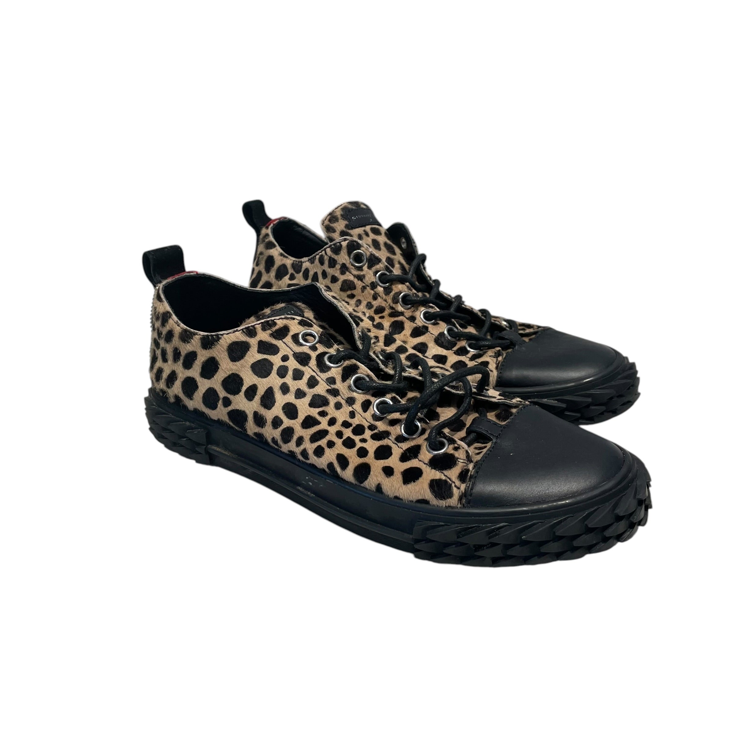 Giuseppe Zanotti/Low-Sneakers/EU 42/Leopard/Fake Fur/BLK/Leopard Print Sneaker view 1