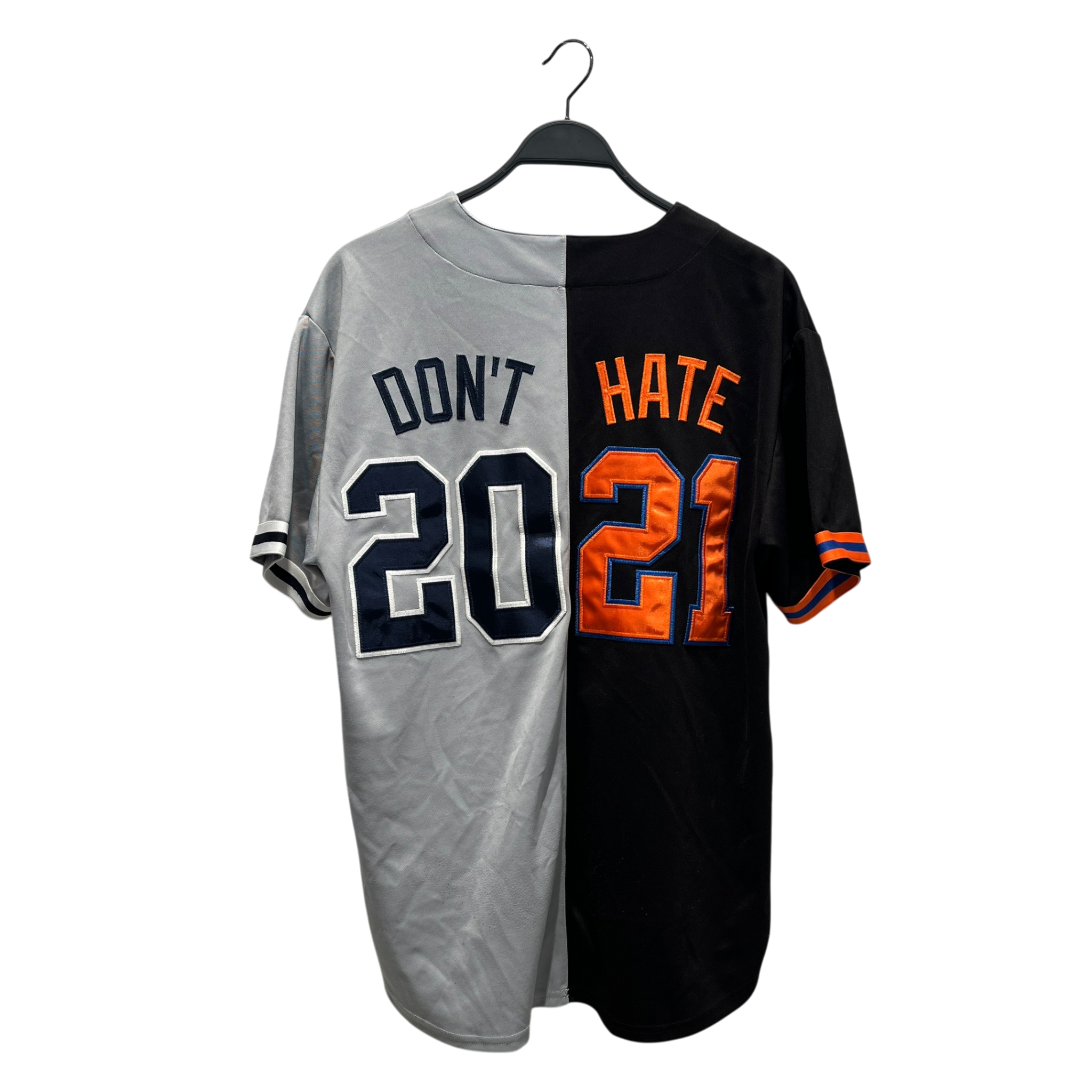Supreme/T-Shirt/L/Cotton/MLT/gray/black dont hate baseball view 2