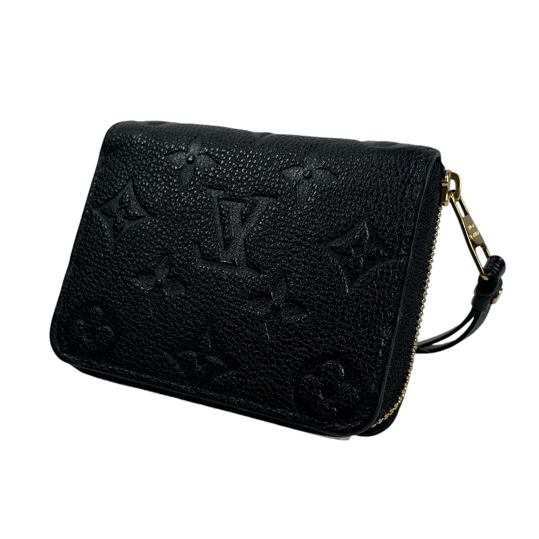 LOUIS VUITTON/Coin Wallet/Monogram/Leather/BLK/L's/ZIPPY COIN PURSE view 1
