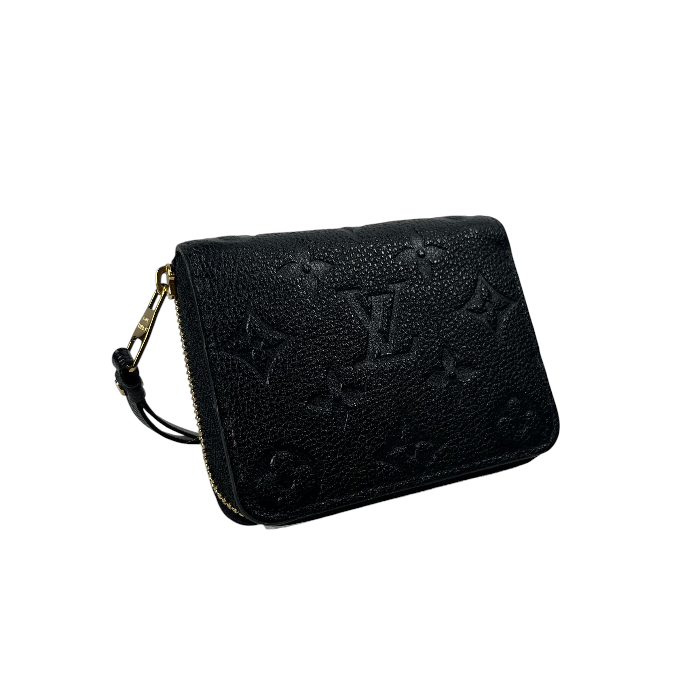 LOUIS VUITTON/Coin Wallet/Monogram/Leather/BLK/L's/ZIPPY COIN PURSE view 1