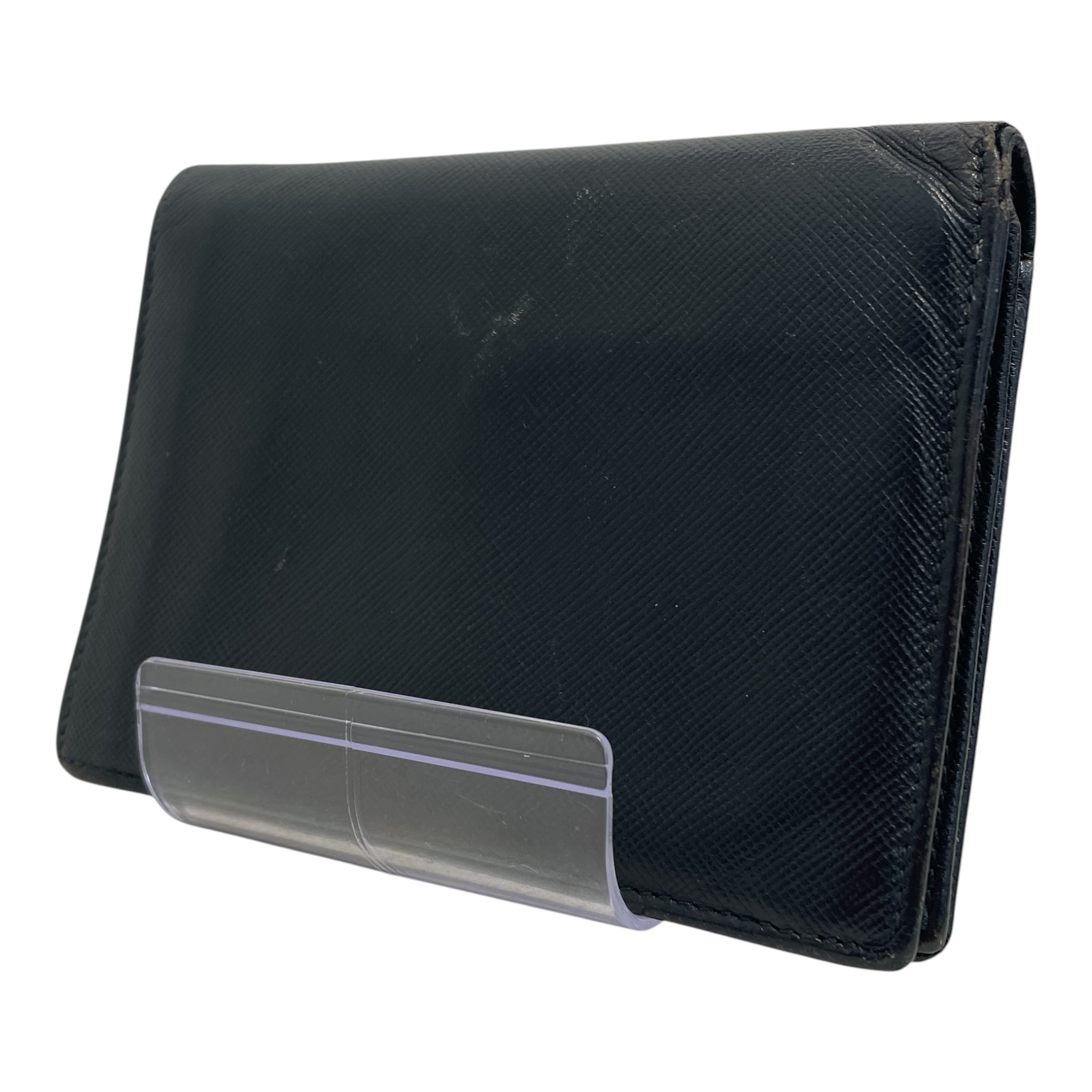 PRADA/Bifold Wallet/Black/Leather/ view 2