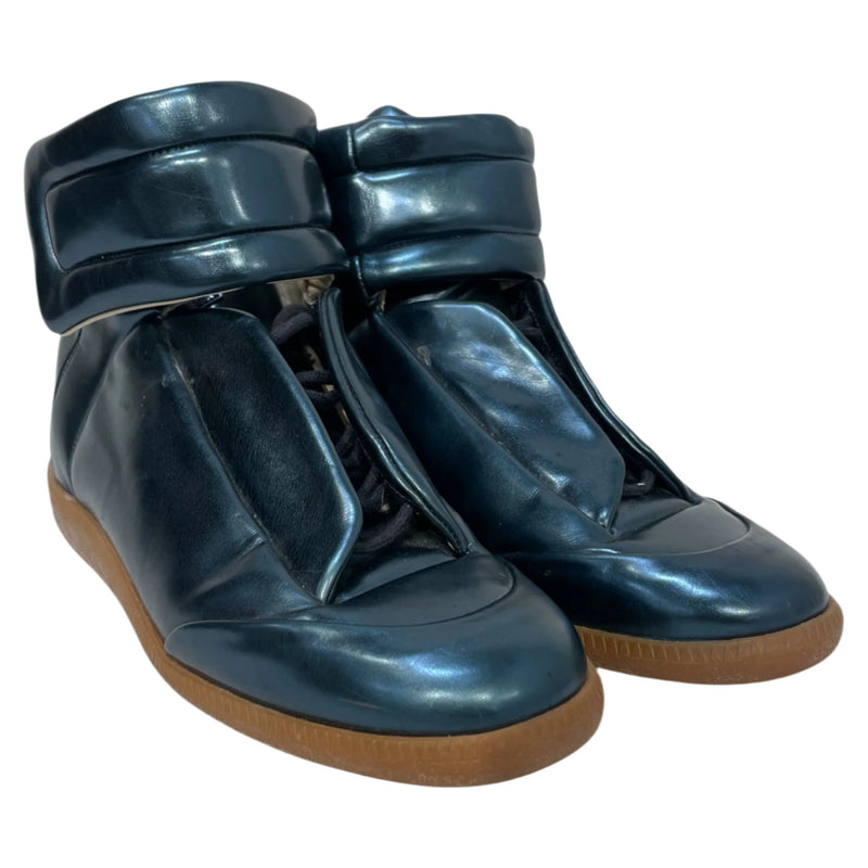 Maison Margiela/Hi-Sneakers/US 10/Leather/BLU/METALLIC