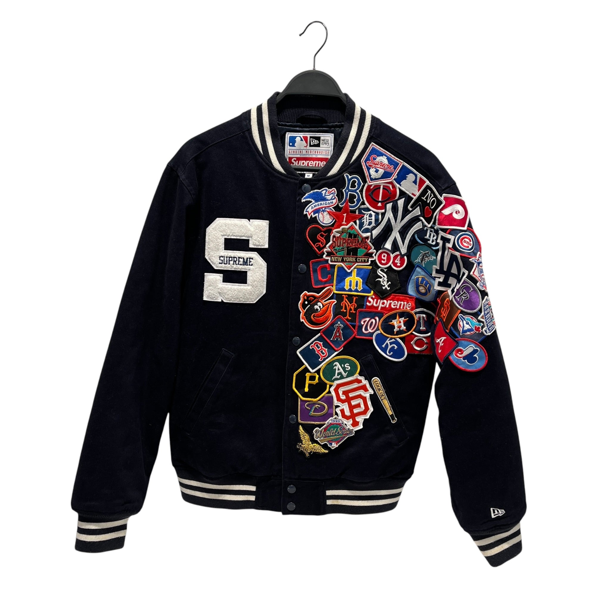 Supreme/Jacket/M/BLK/new era mlb patchwork view 1