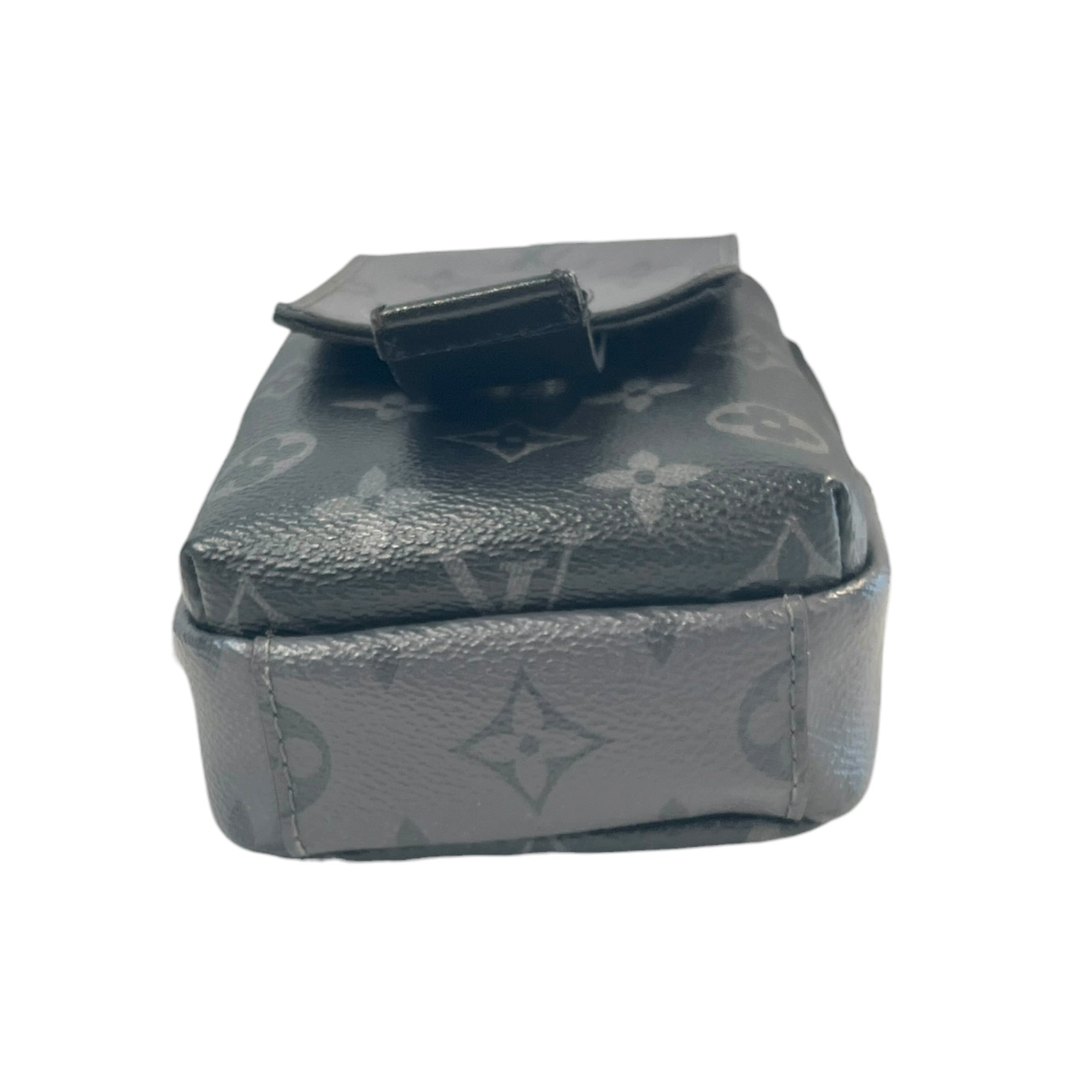 LOUIS VUITTON/Pouch/Monogram/Leather/BLK/DOUBLE PHONE POUCH view 3