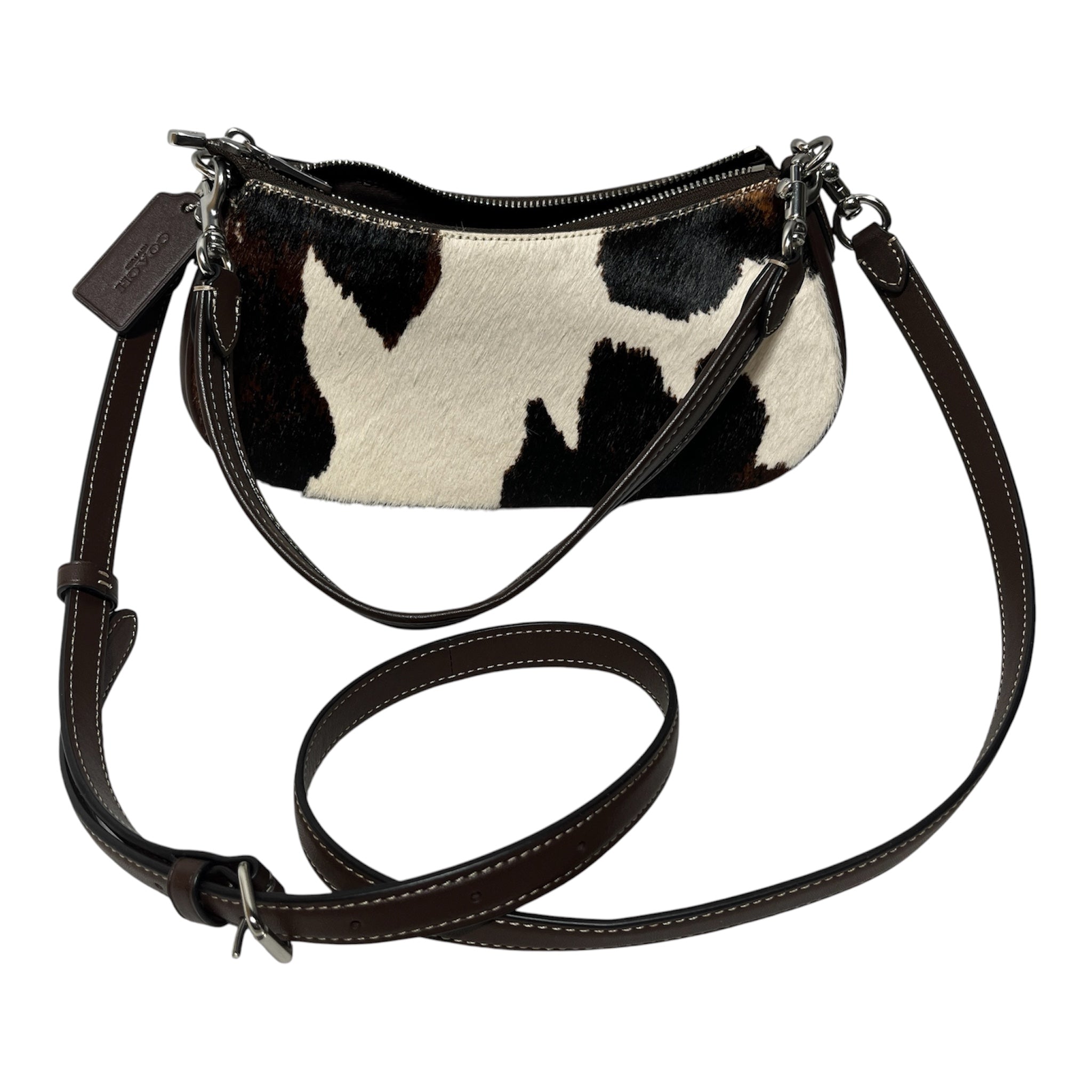 COACH/Hand Bag/Leather/BRW/Cowprint 3D Pockets view 3