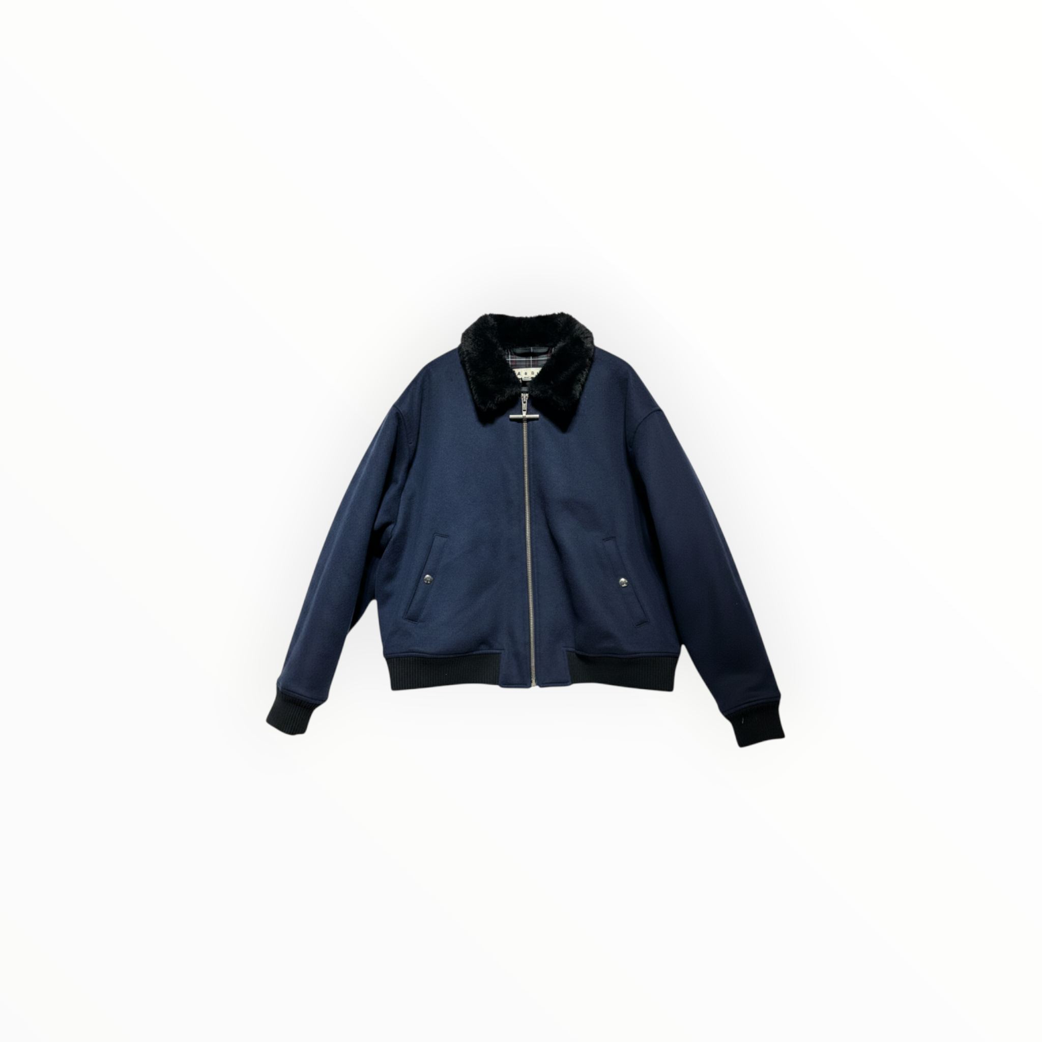 MARIN/Jacket/46/Cotton/NVY/FUR COLLAR BLK view 1