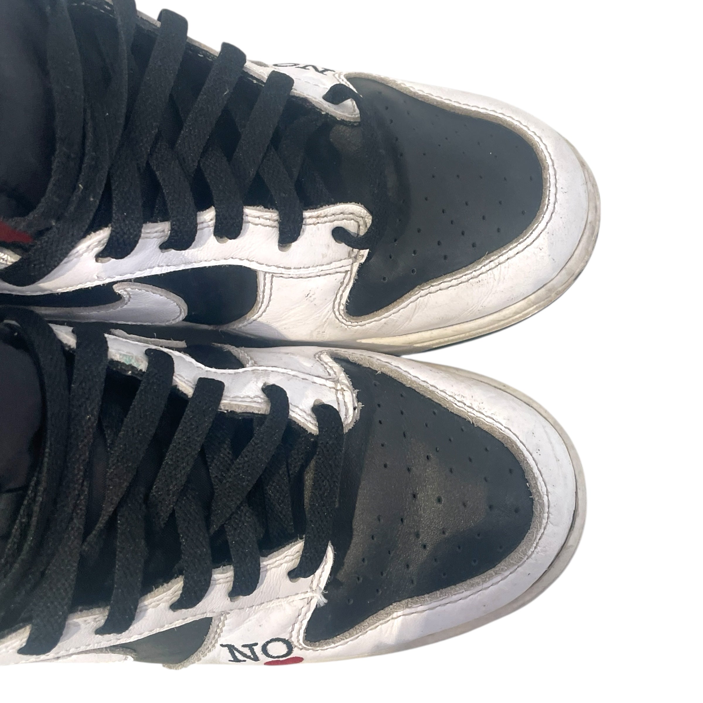 NIKE/Hi-Sneakers/US 10/Leather/WHT/supreme dunk view 4