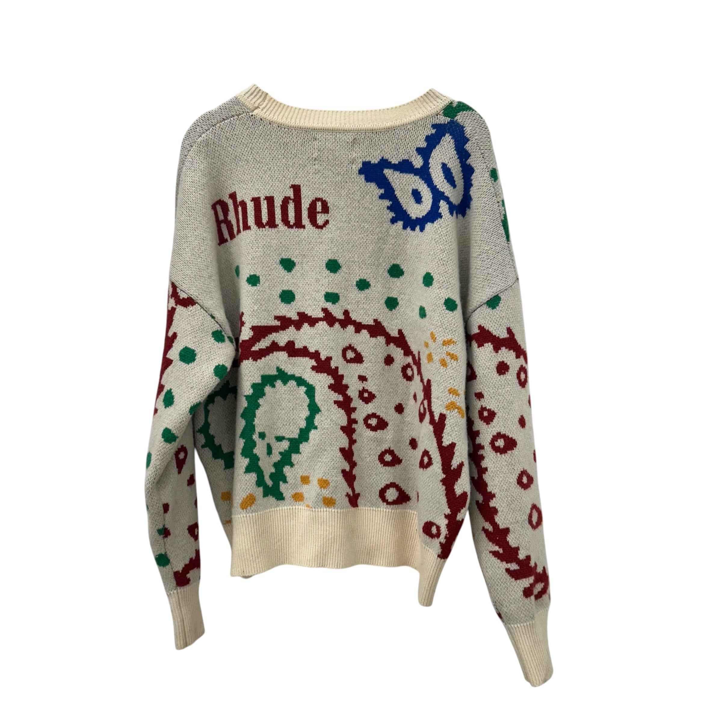 RHUDE/Sweater/S/Paisley/Wool/CRM/ view 1