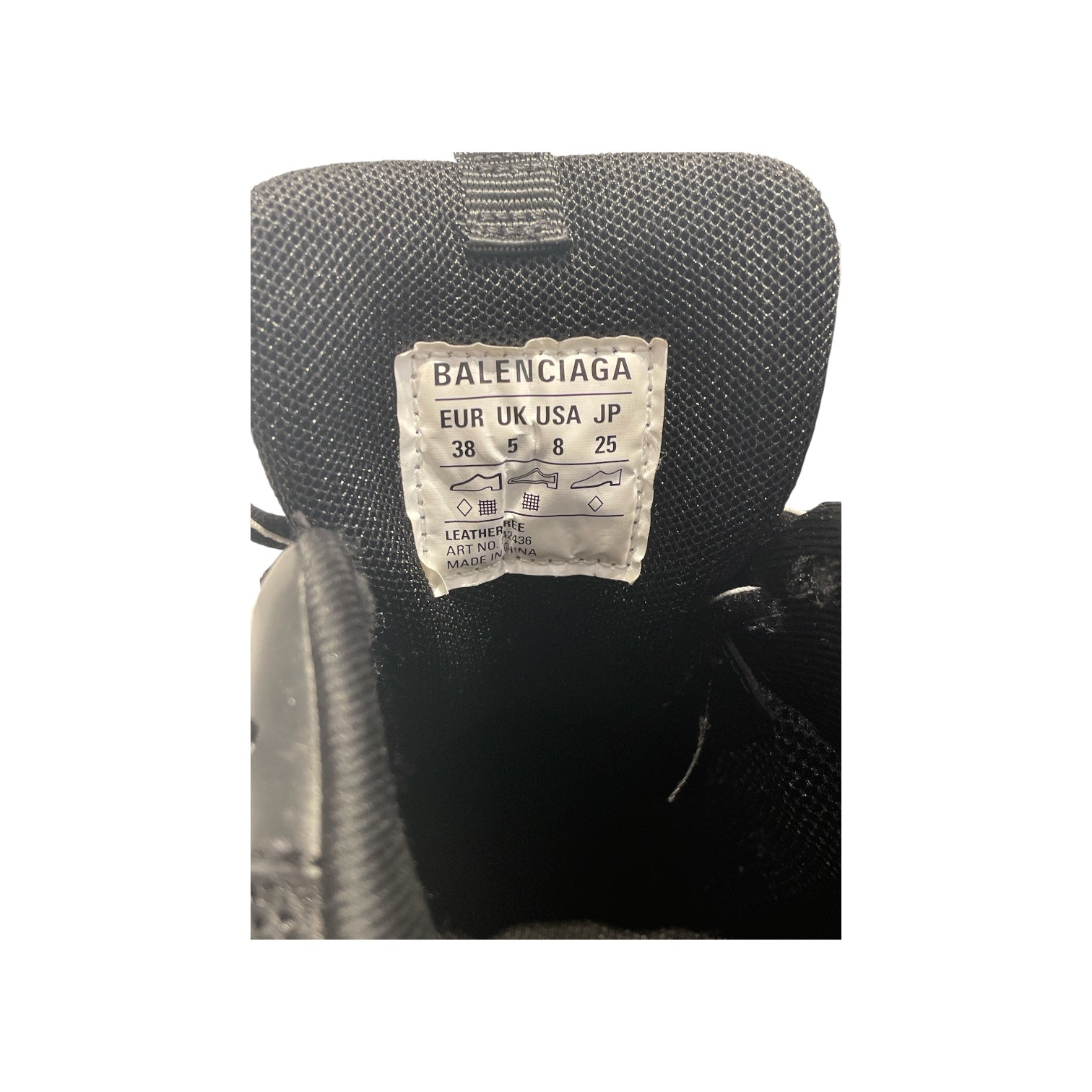 BALENCIAGA/Low-Sneakers/EU 38/Cotton/BLK/ view 4