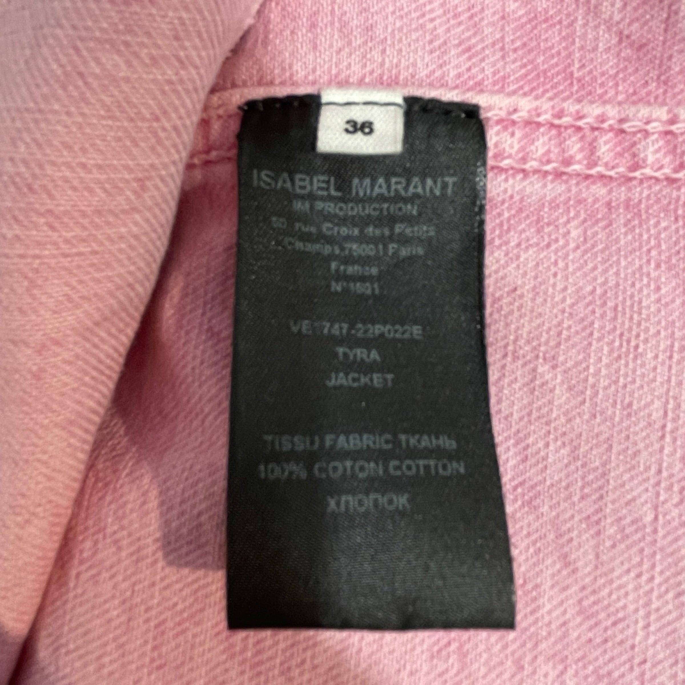 ISABEL MARANT ETOILE/Denim Jkt/36/Denim/PNK/Cut Off Sleeves view 5