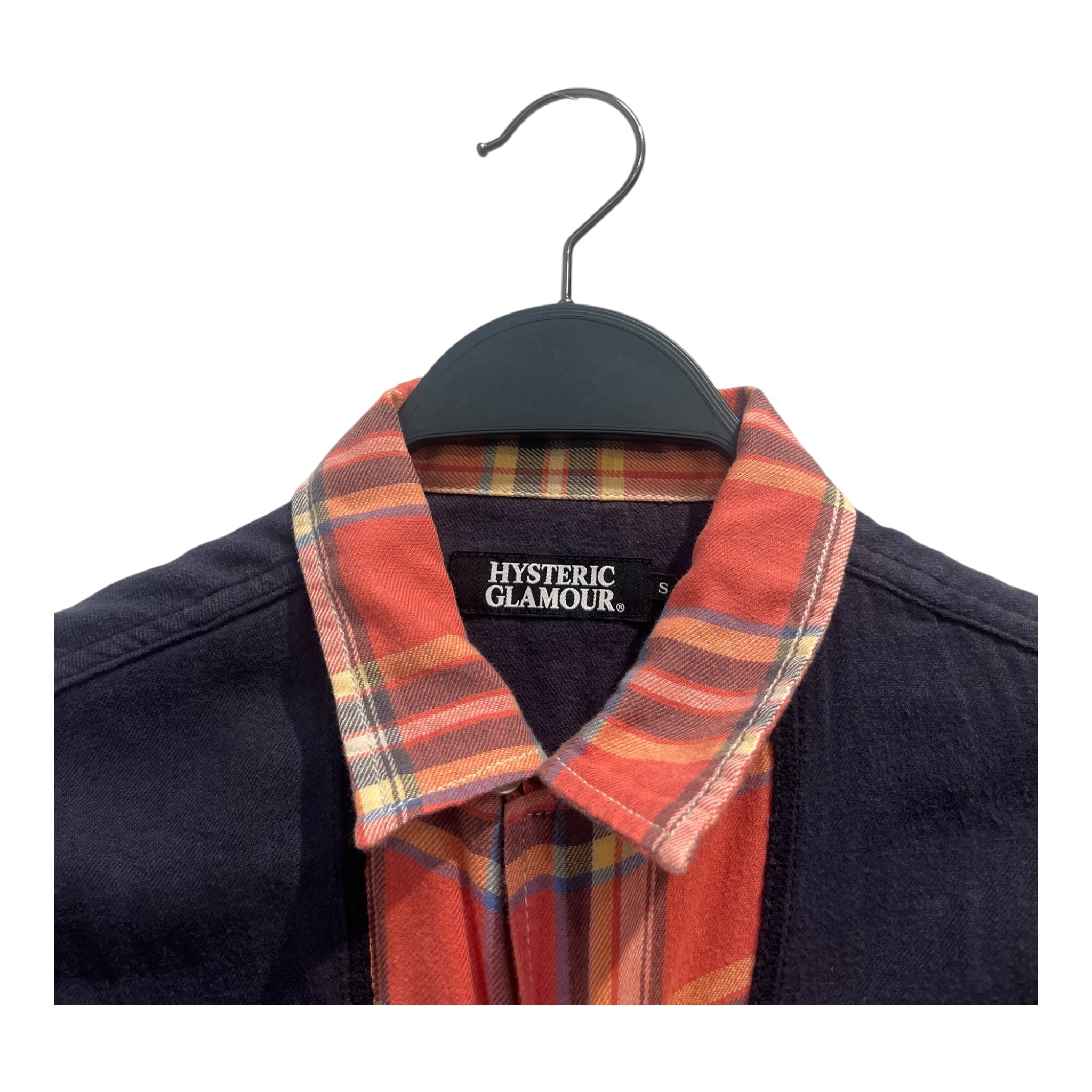 HYSTERIC GLAMOUR/Flannel Shirt/S/Cotton/NVY/plaid color view 3