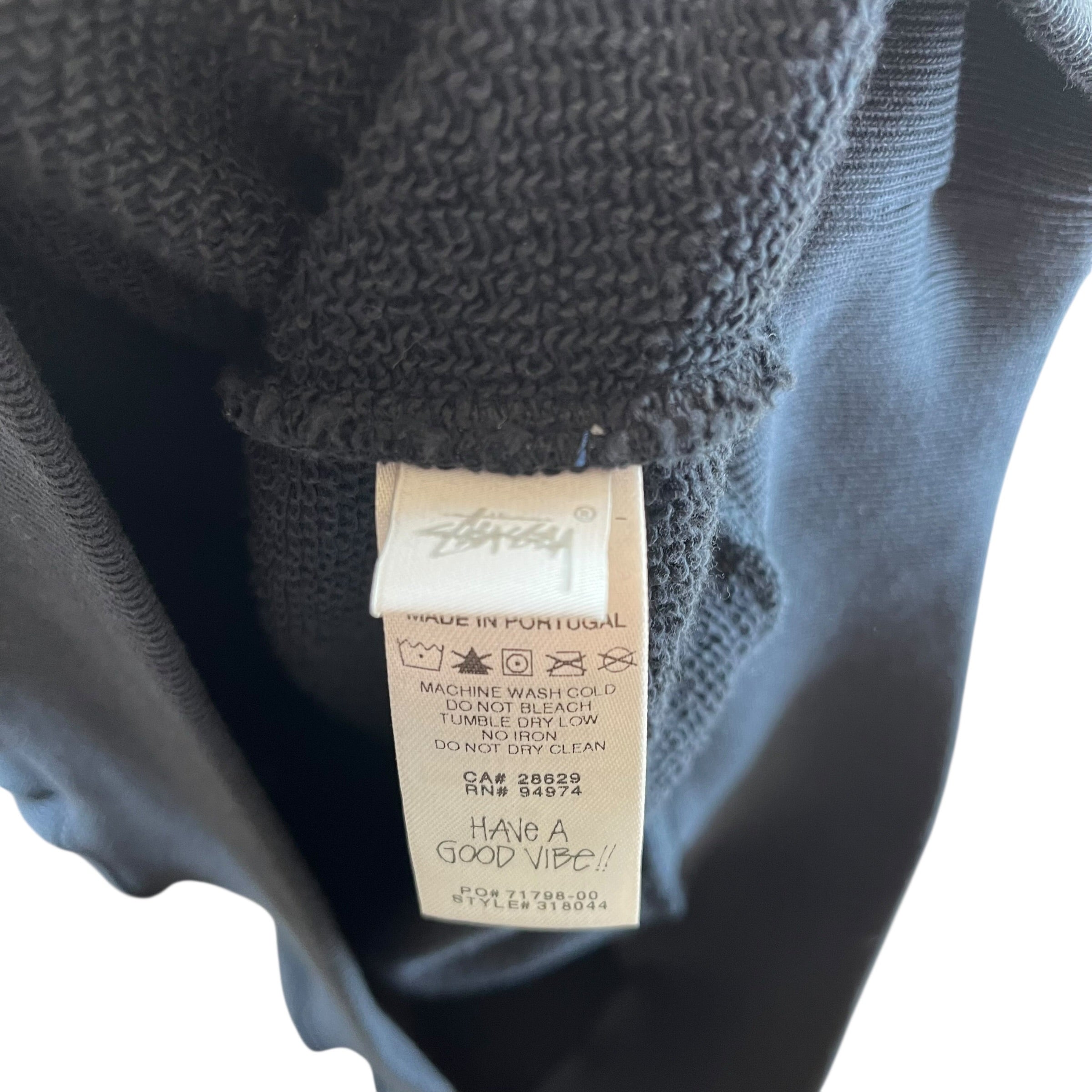 STUSSY/DRIES VAN NOTEN/Hoodie/M/Cotton/BLK/Embroidered Hoodie view 4