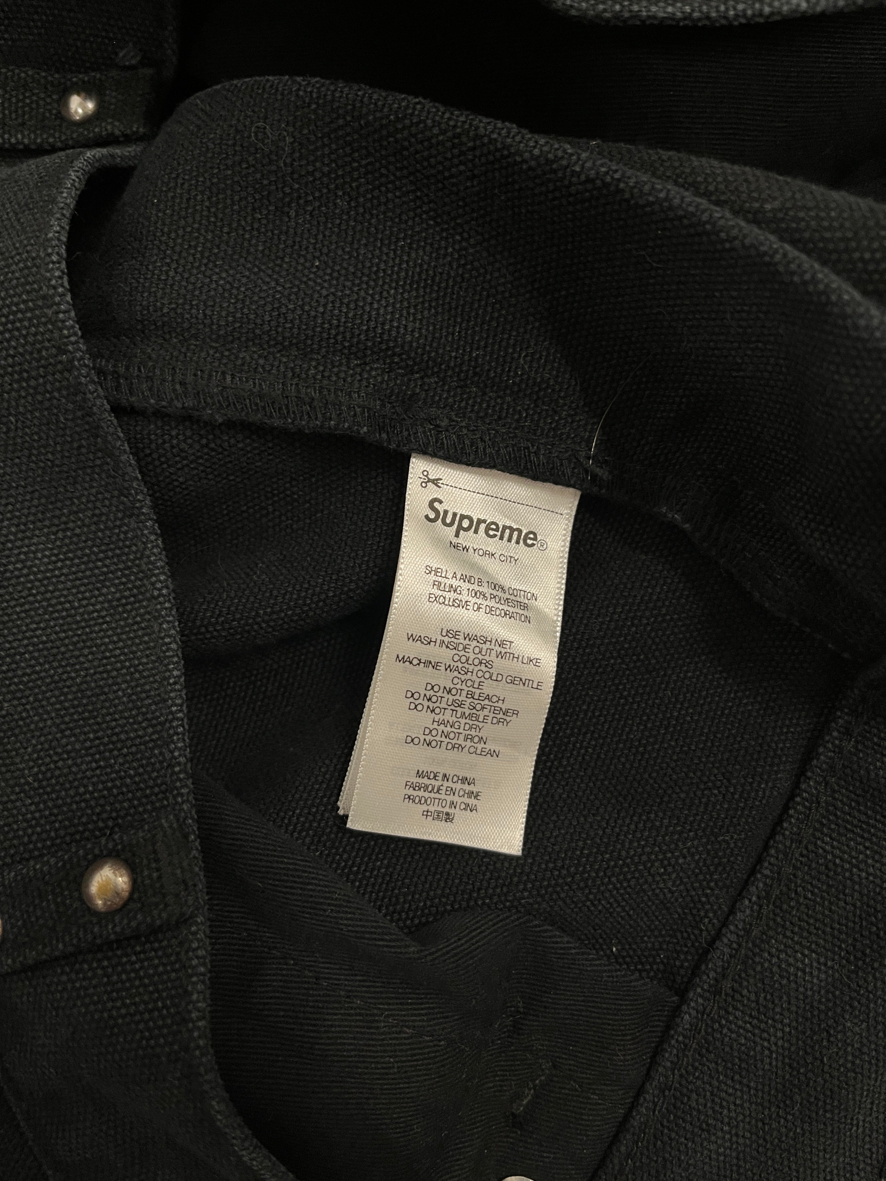 Supreme/b.b.simon/Carpenter Pants/36/Cotton/BLK/double knee studded carpenter view 4