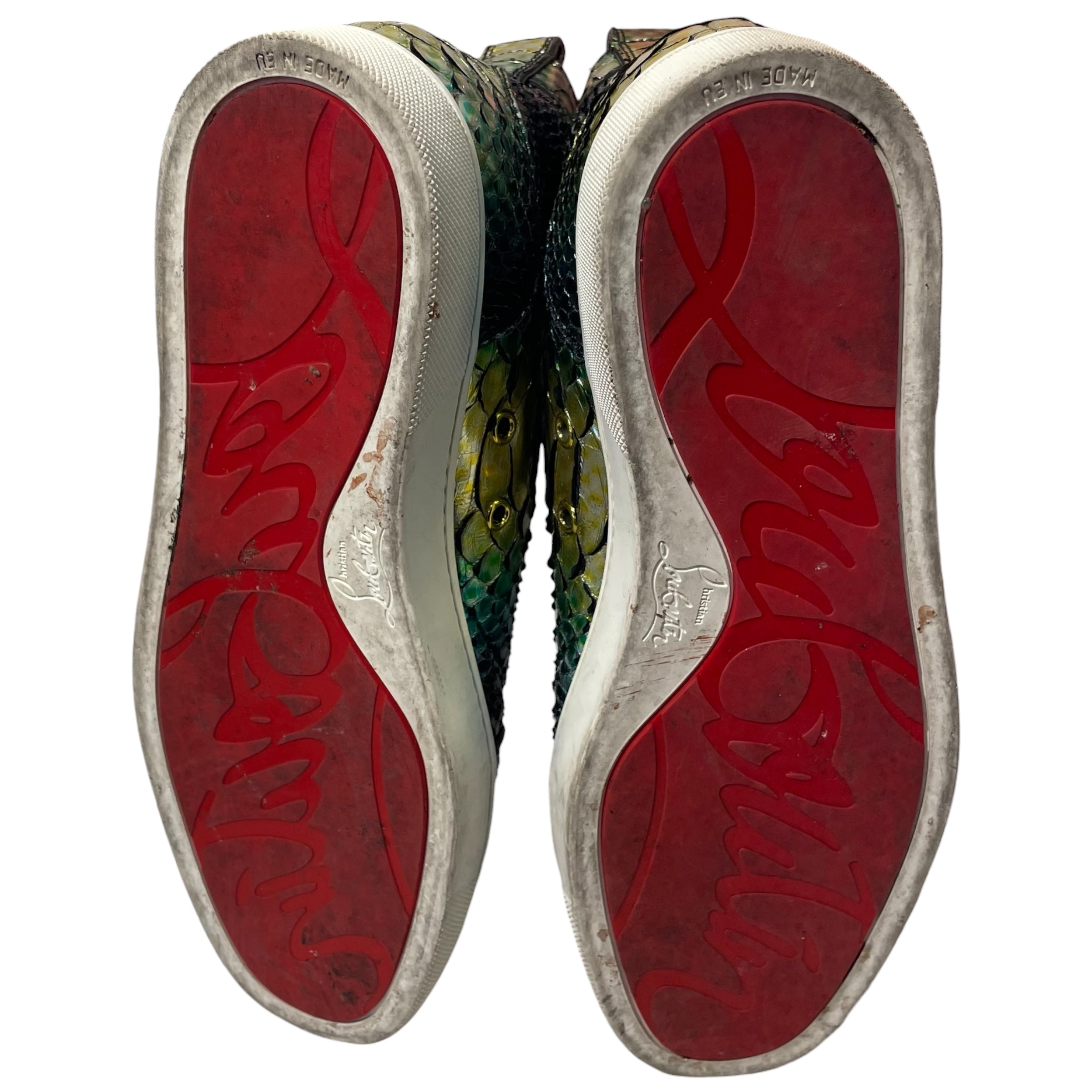 Christian Louboutin/Hi-Sneakers/EU 42/Animal Pattern/GRN/snake skin view 5