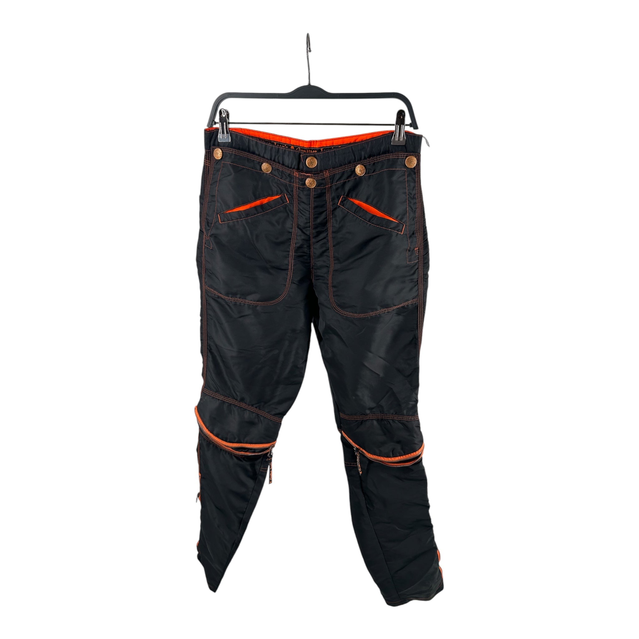 GAULTIER JEAN'S/Bottoms/40/MLT/Low-rise/BLK/ORANGE  ZIP KNEES  NYLON view 1