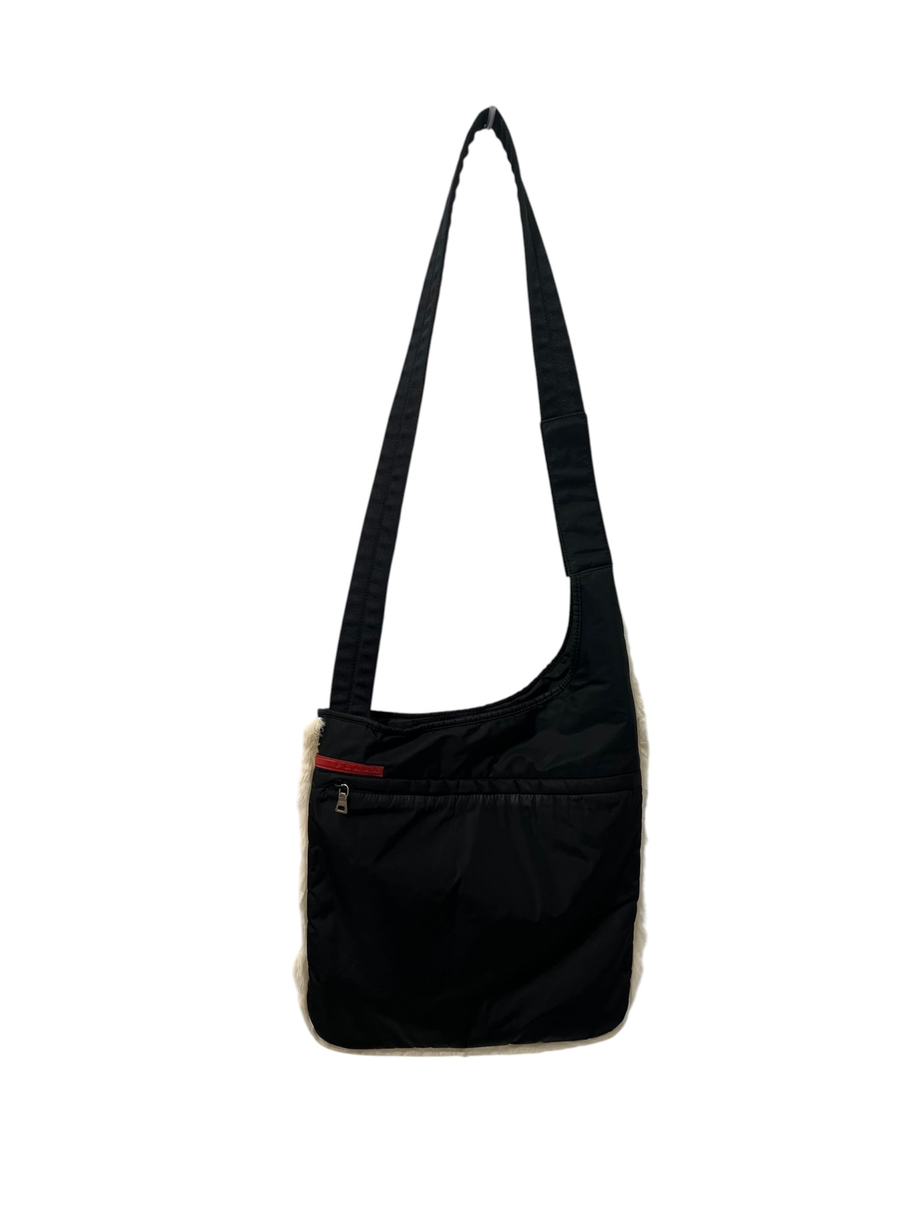 PRADA/Cross Body Bag/Fur/WHT/RABBIT FUR NYLON view 2