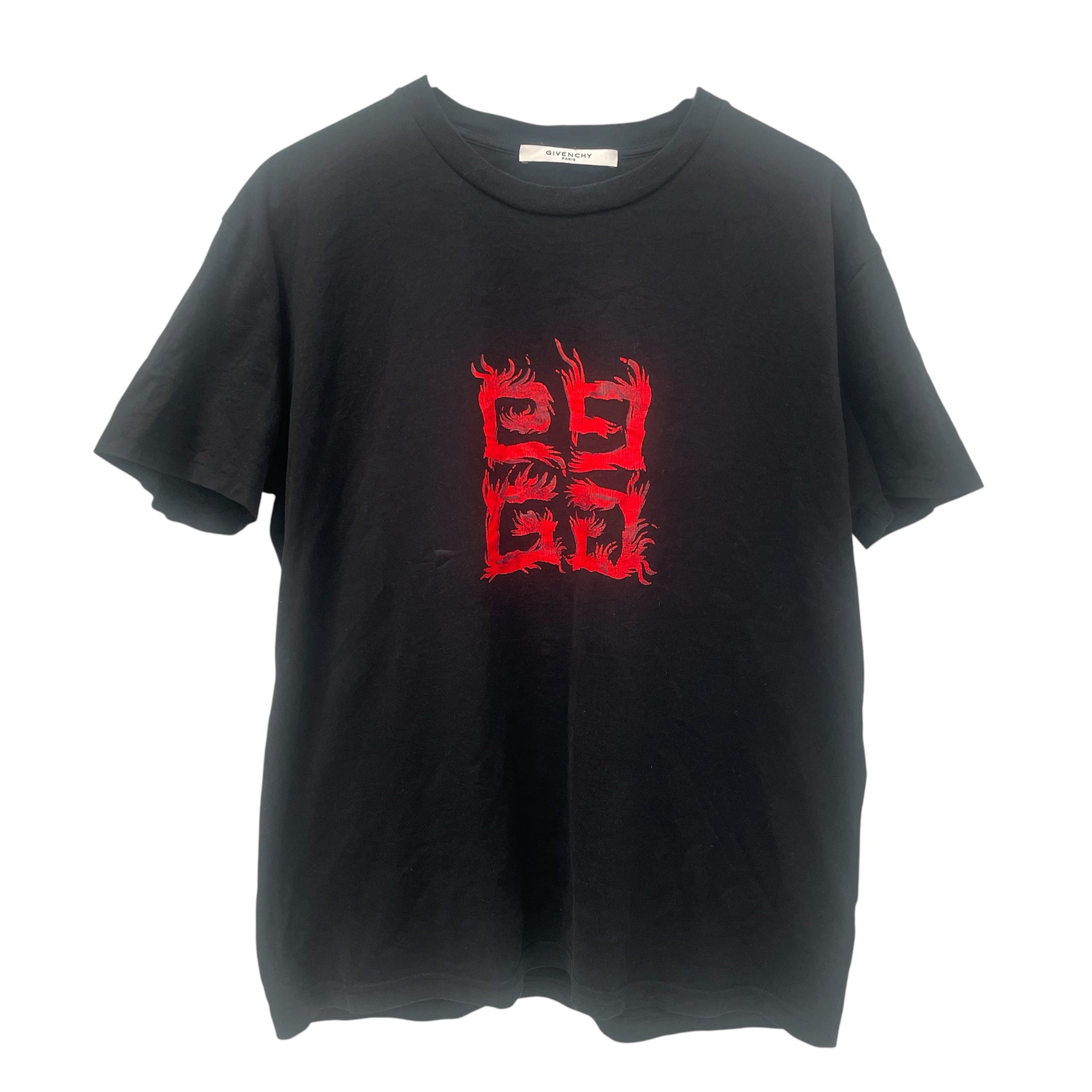 GIVENCHY/T-Shirt/S/Cotton/BLK/REDMONOCENTER view 1