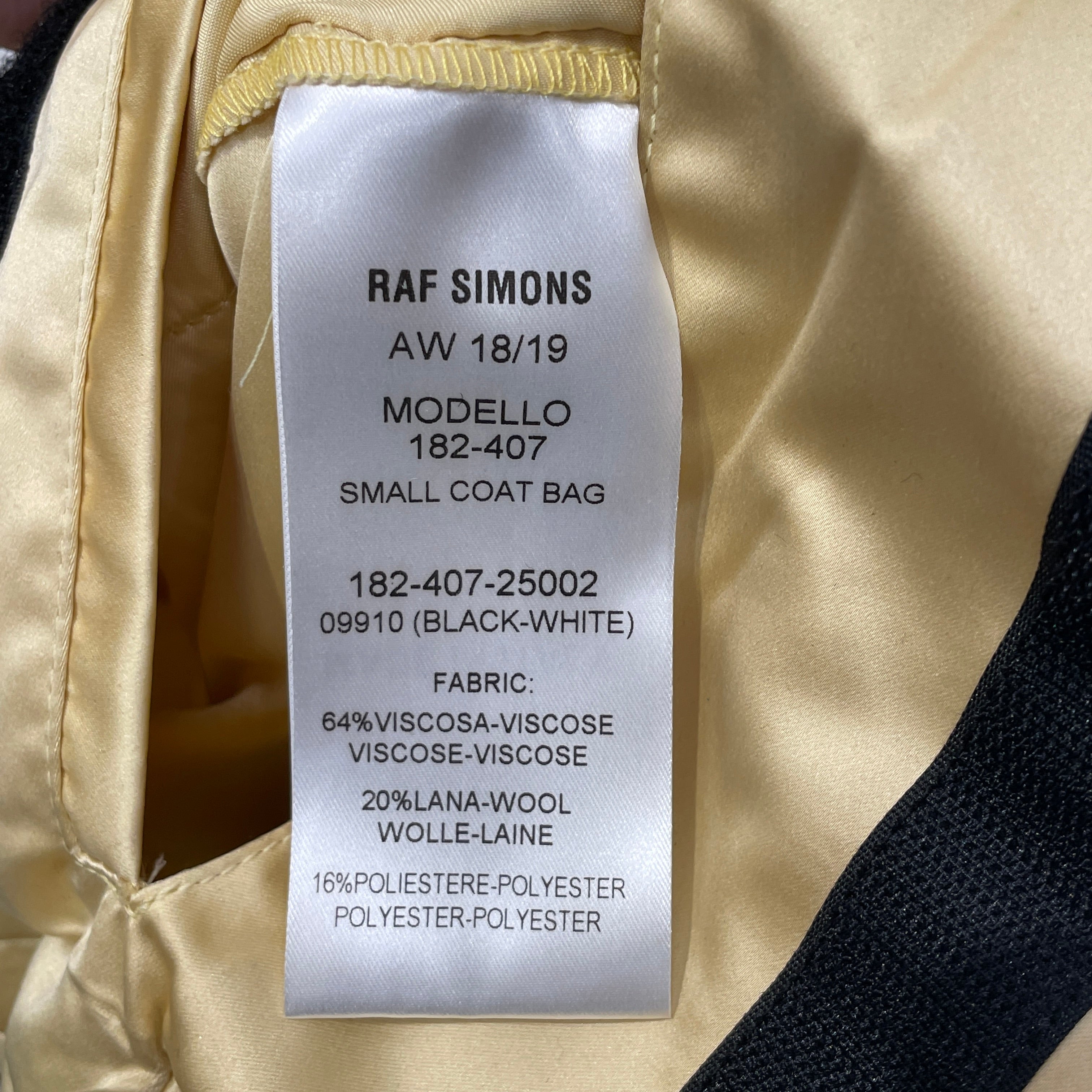 RAF SIMONS/Cross Body Bag/Glen Check/MLT/YELLOW LINED VEST BAG view 3